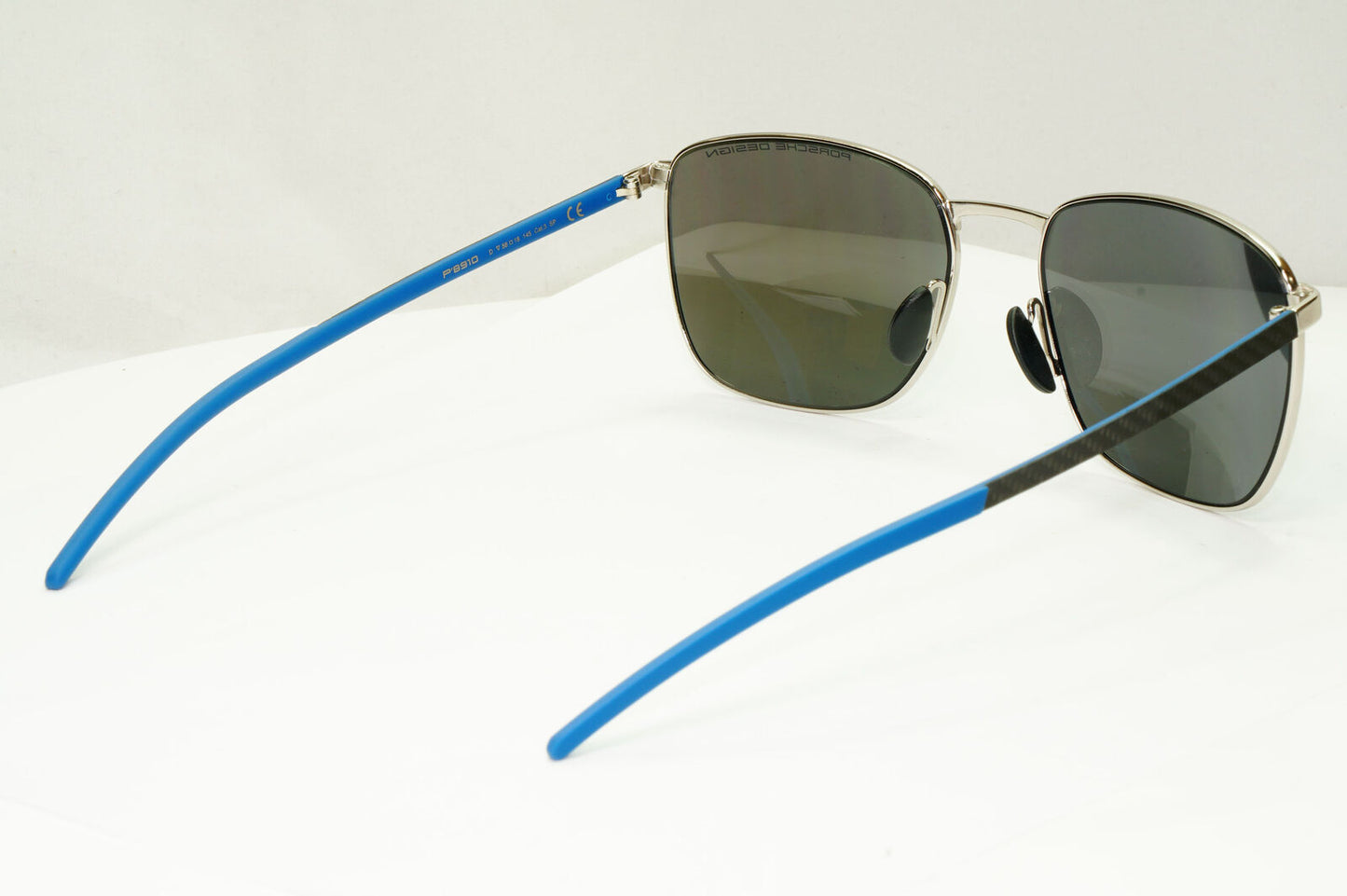 Porsche Design Carbon Fibre Sunglasses Blue Palladium Silver Mirror P8910 D 58mm