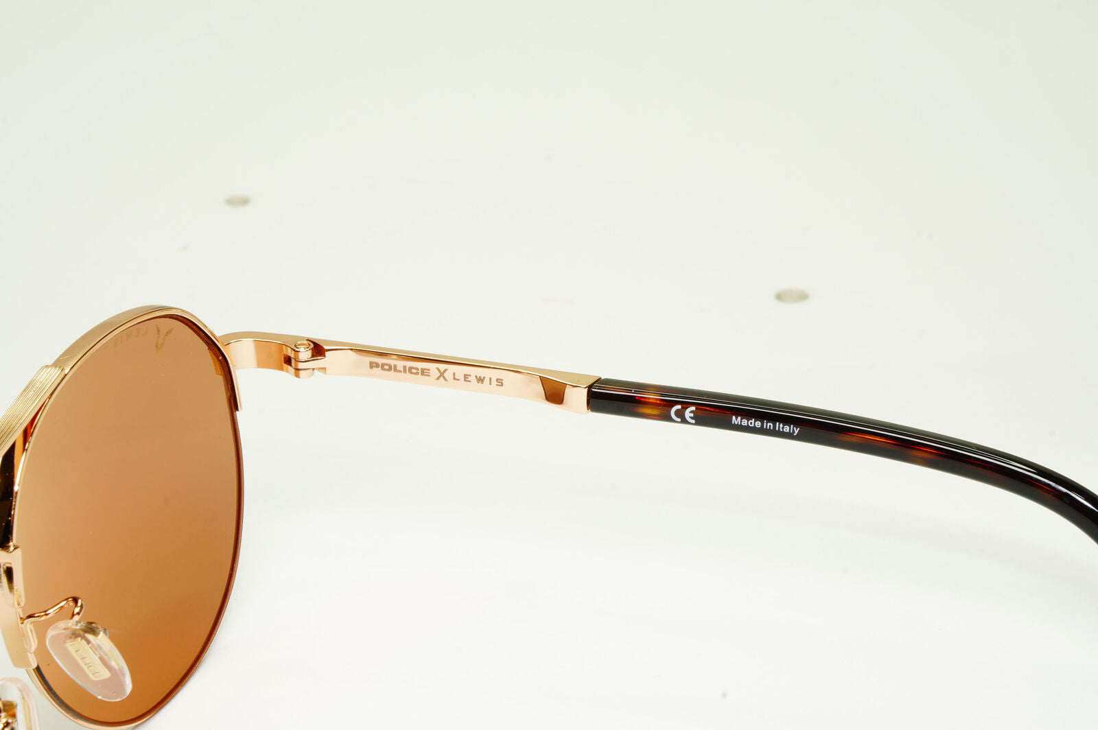 Police Lewis Hamilton F1 Sunglasses Gold Copper Mirror Round SPL A24 COL 8FCC