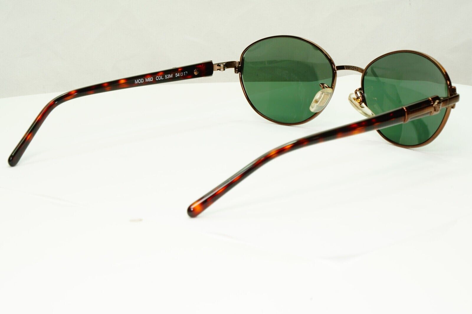 Gianni Versace 1995 Sunglasses Vintage Brown Copper Green Oval MOD M83 COL 53M