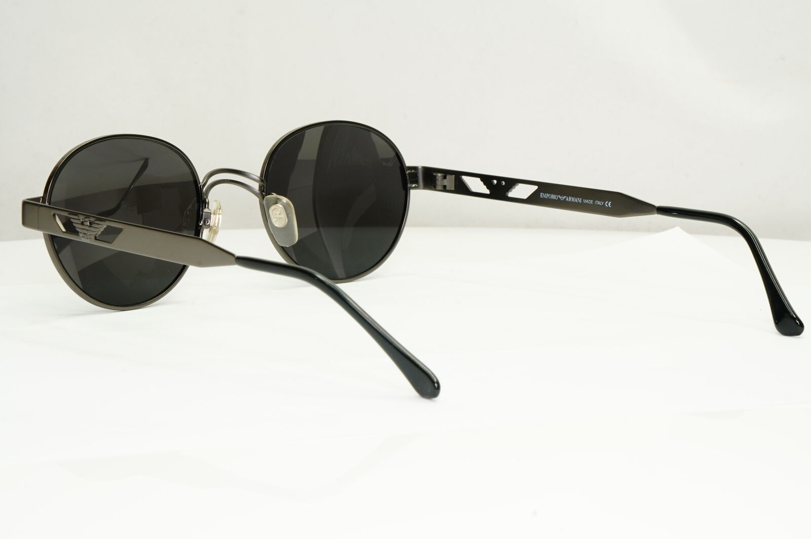 Emporio Armani Sunglasses 1997 Vintage Gunmetal Grey Black Eagle 023-S 905/26 XL