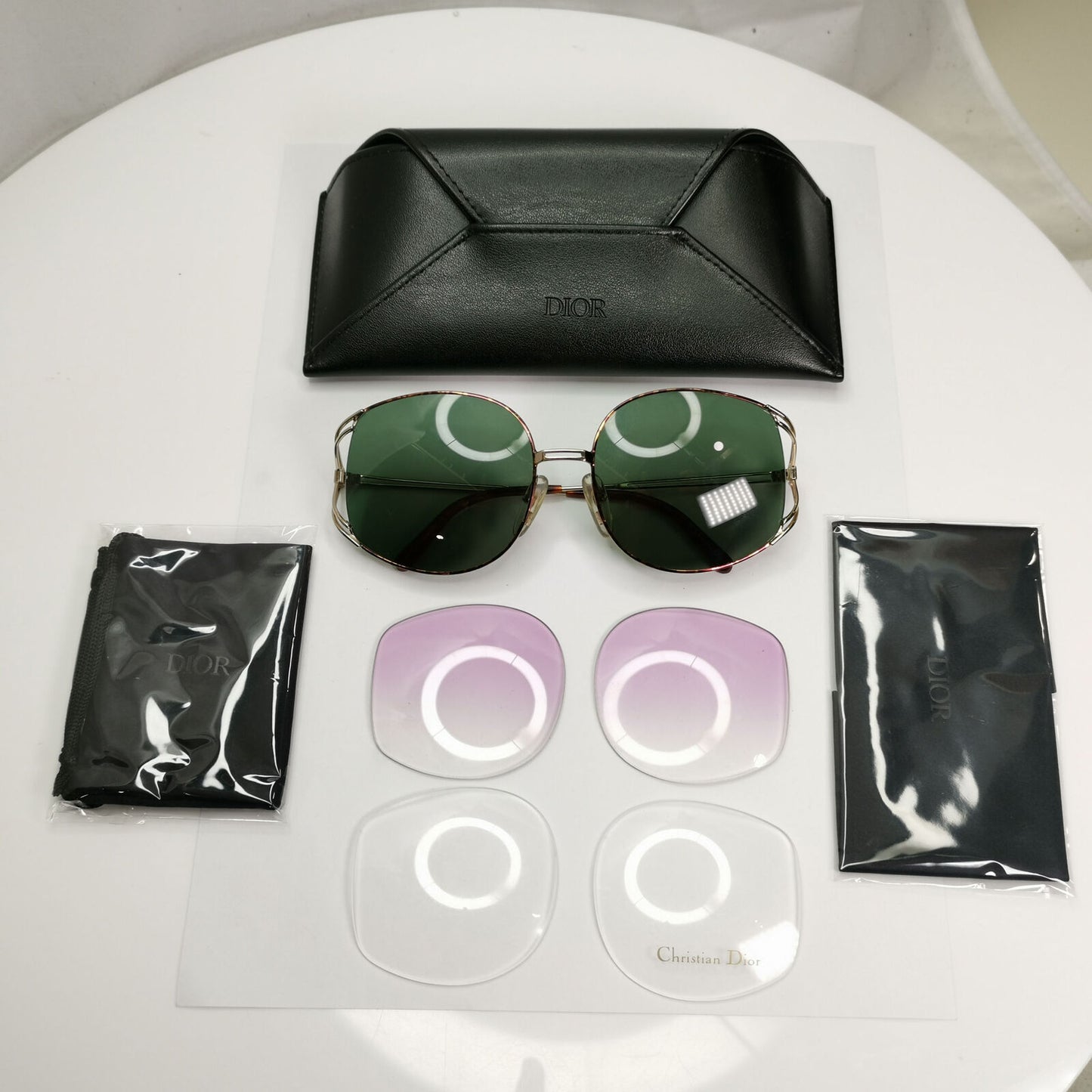 Dior 1990s Vintage Sunglasses Austria Gold Brown Green Square 2590 41 251122