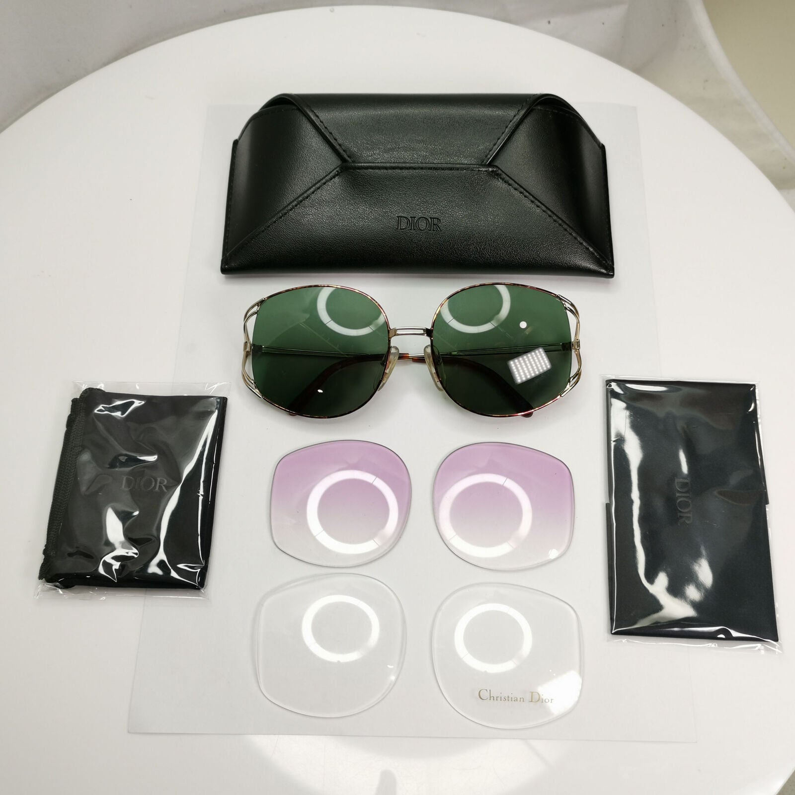 Dior 1990s Vintage Sunglasses Austria Gold Brown Green Square 2590 41 251122