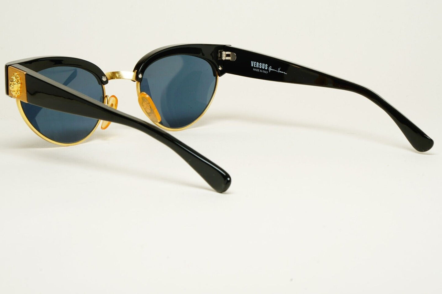 Versus Sunglasses 1996 by Gianni Versace Vintage Black Gold Lion MOD E22 COL 852