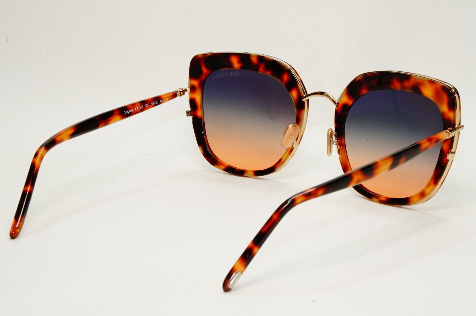 Tom Ford Sunglasses Virginia Brown Gold Havana Grey Gradient FT0945 TF 945 53P