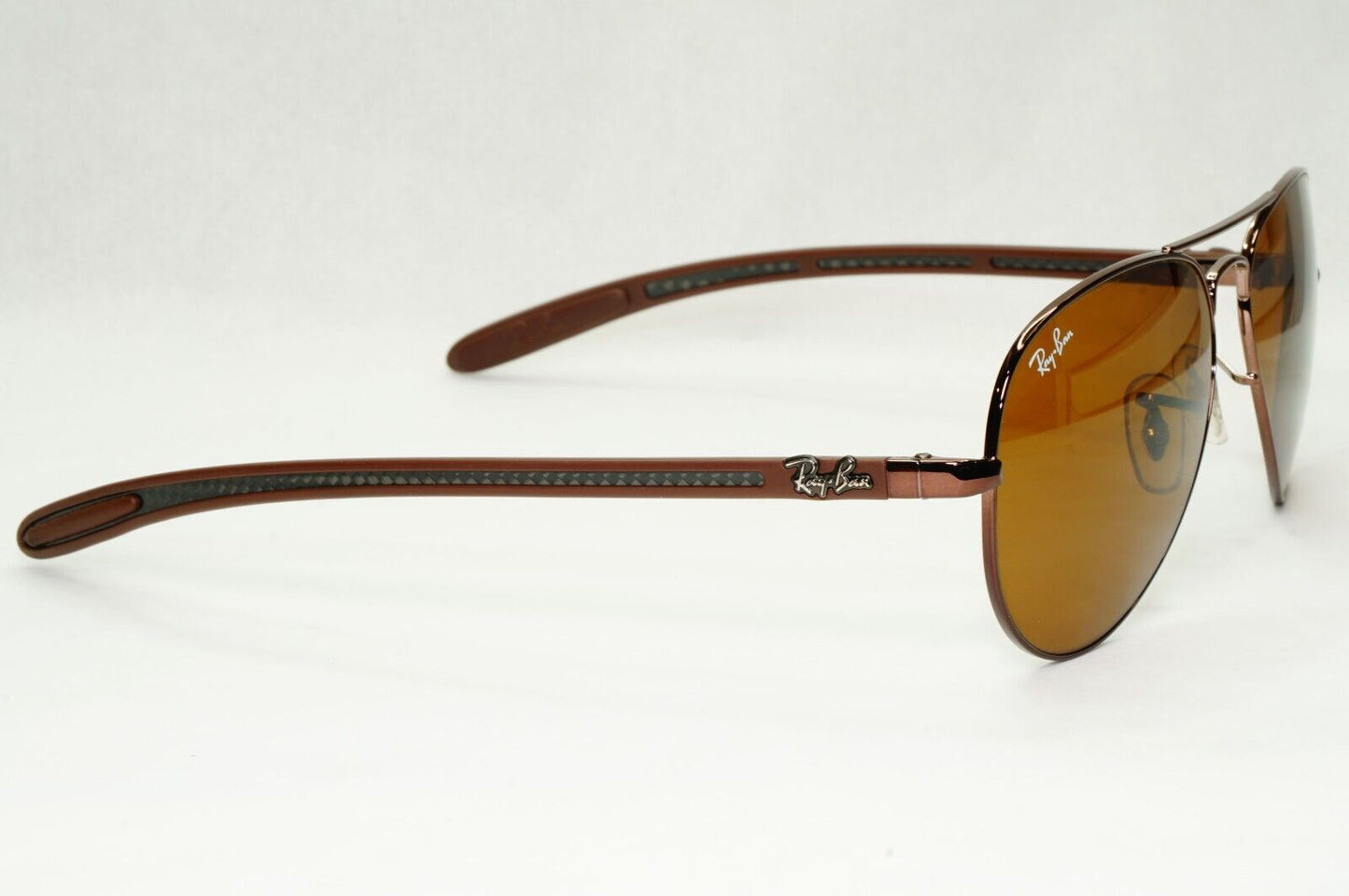 Ray-Ban Sunglasses Carbon Fibre 2013 Pilot Aviator Brown RB 8307 014 55mm