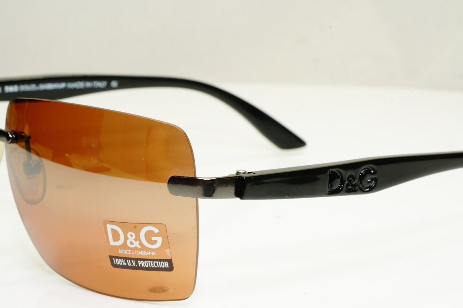 Authentic DOLCE & GABBANA Womens Vintage Sunglasses Black D&G 2091 187 30826