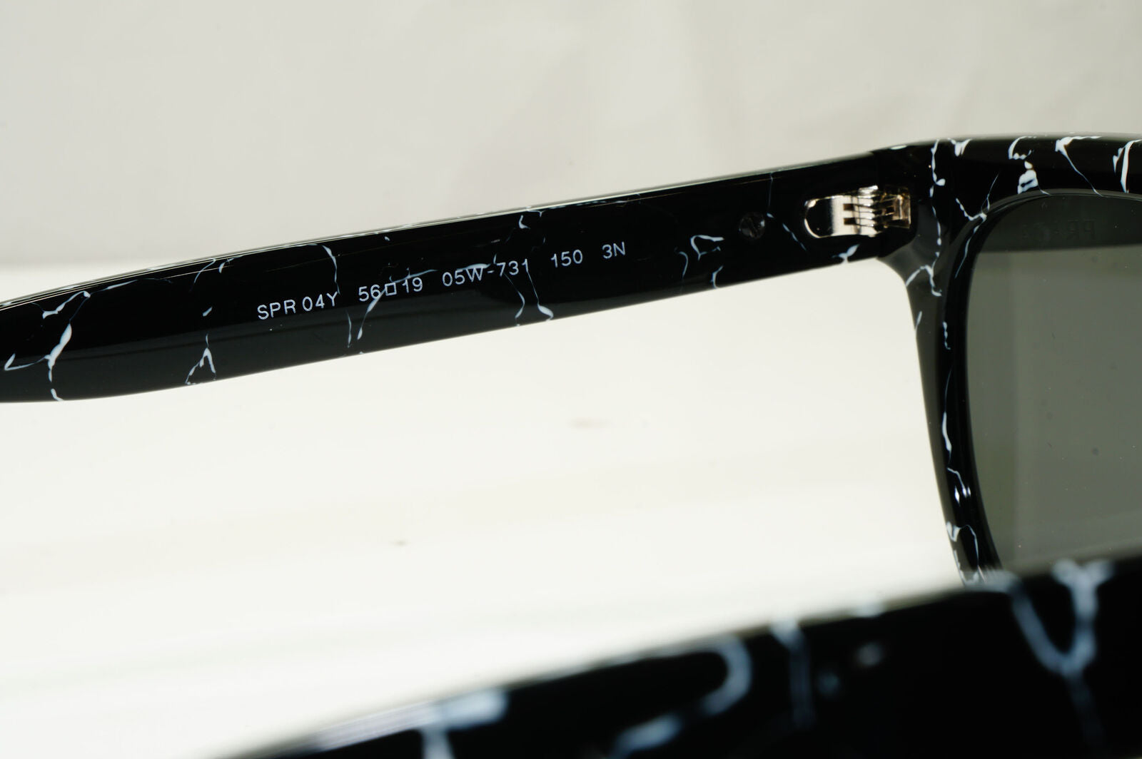 Prada Black Marble Sunglasses Lightning Mens Square PR04YS SPR 04Y 05W-731