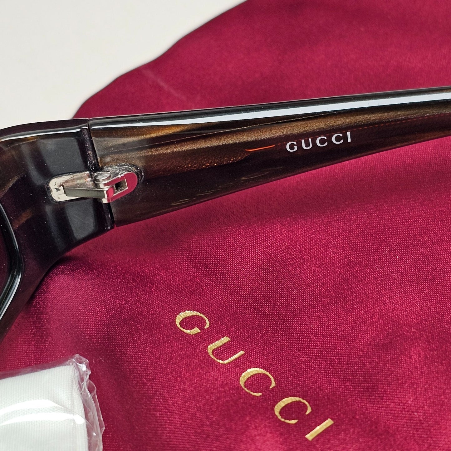 Gucci Sunglasses 1997 Vintage Slim Rectangle Brown Green GG 1483/S AD6 130225