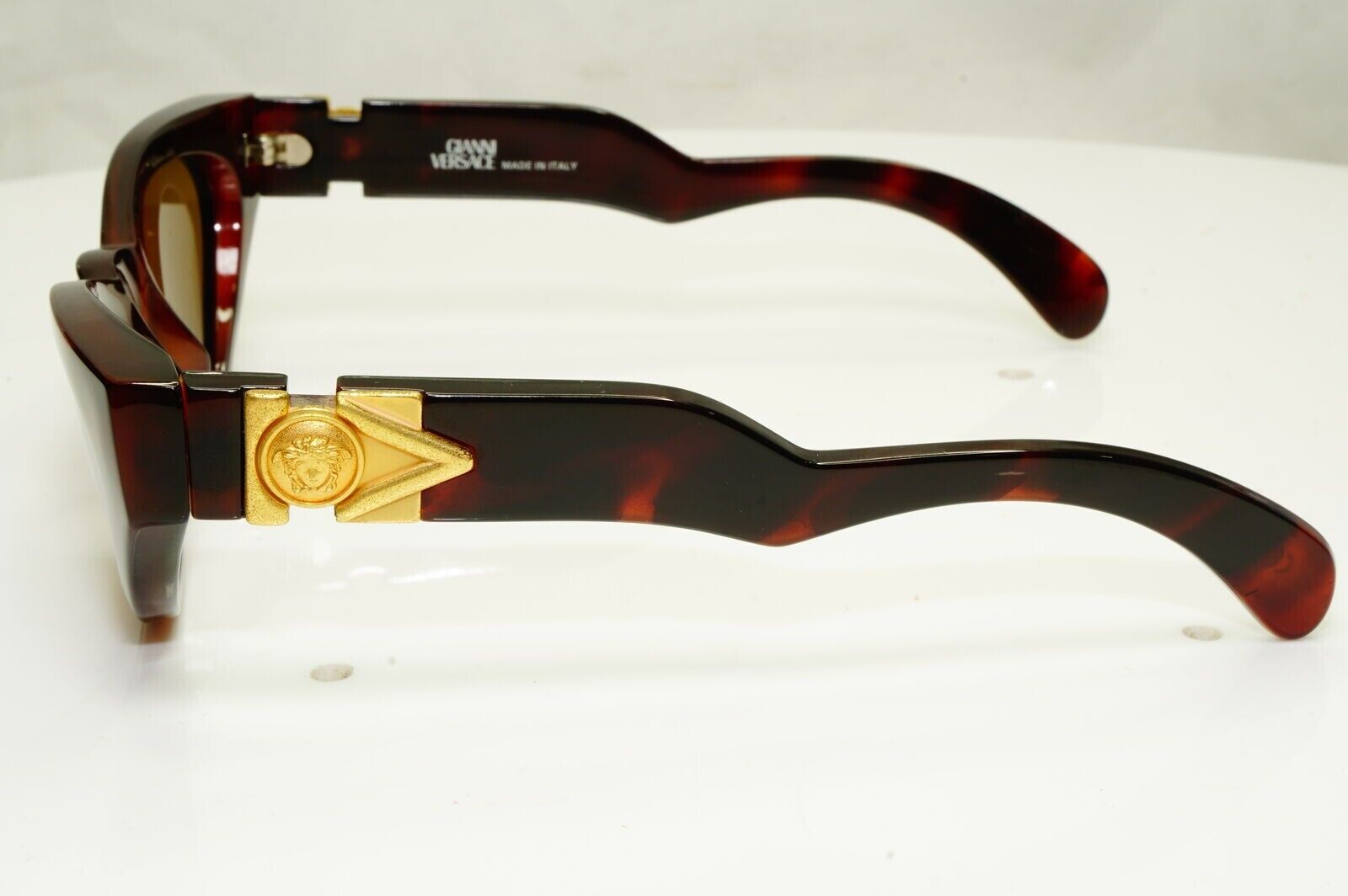 Gianni Versace Sunglasses 1996 Vintage Brown Gold Medusa MOD 476/A COL 900