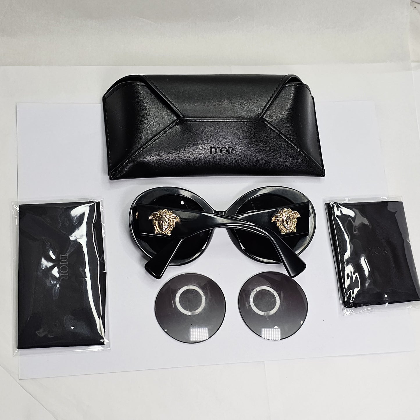 Versace Sunglasses Black Gold Large Medusa Oversized MOD VE 4298 GB1/11 180224