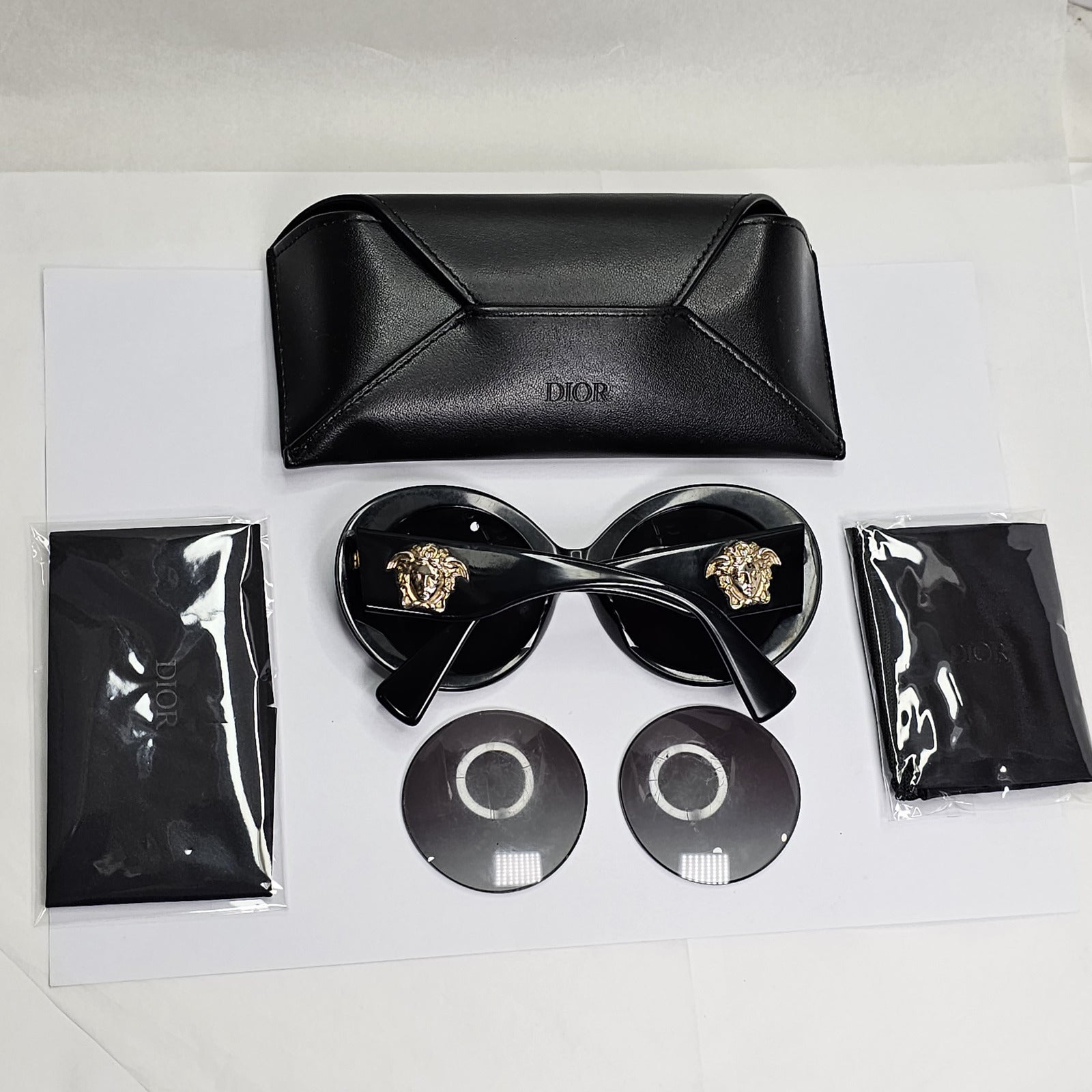 Versace Sunglasses Black Gold Large Medusa Oversized MOD VE 4298 GB1/11 180224