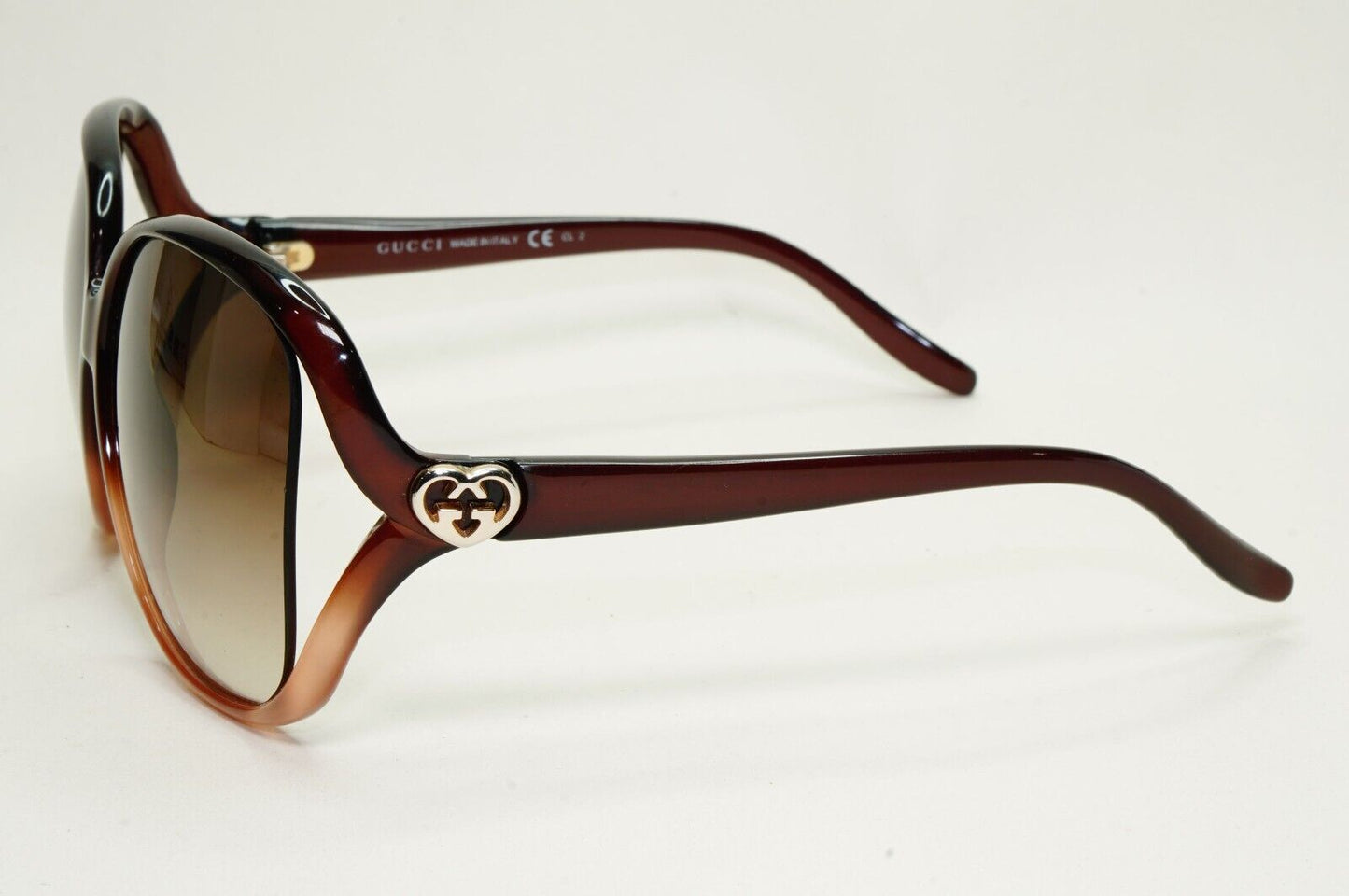 Gucci Sunglasses 2011 Vintage Gold Heart Brown Square GG 3500/S WNQ02 041124