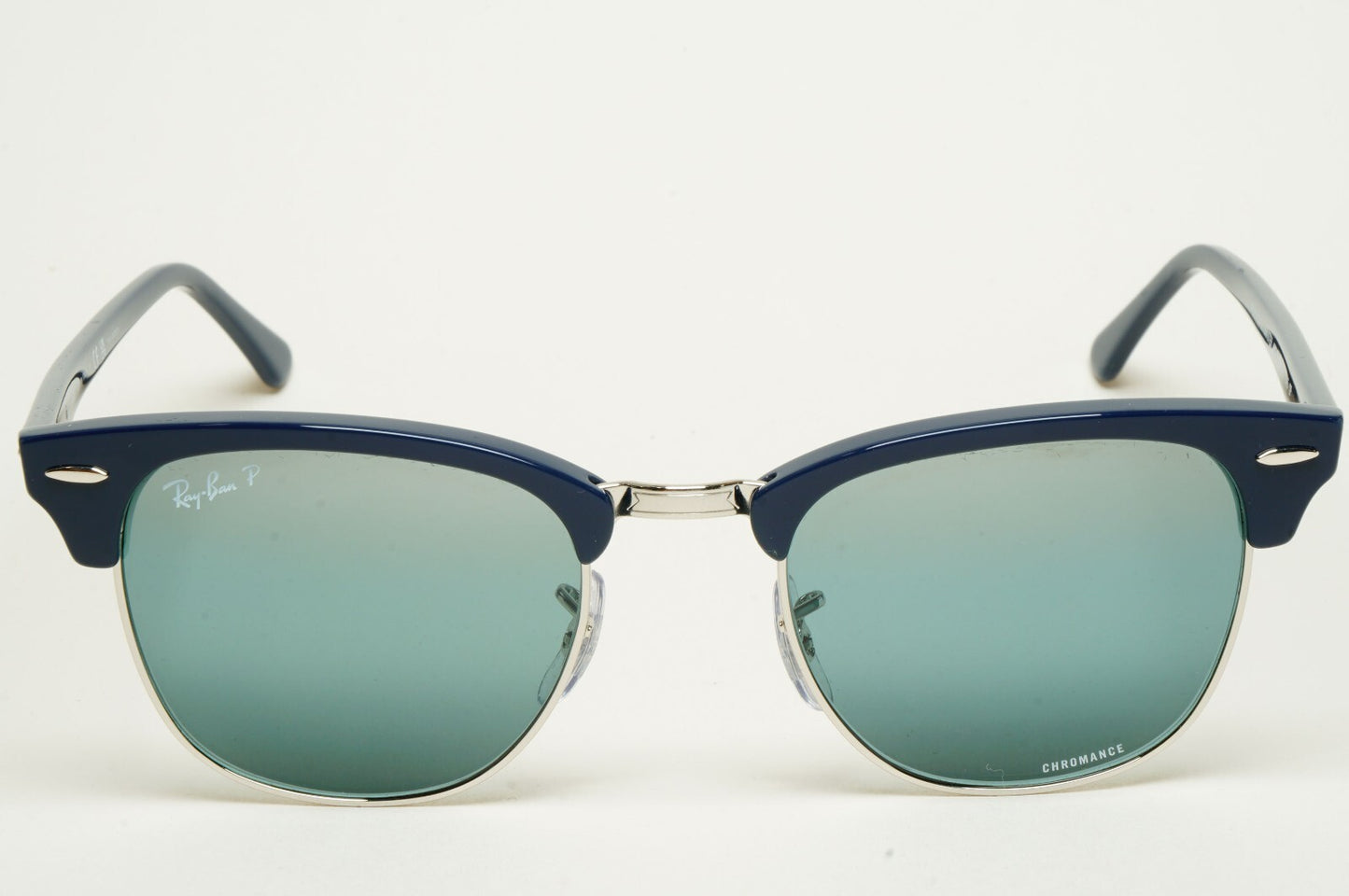 Ray-Ban Sunglasses Clubmaster Polarised Blue Chromance Mirror RB 3016 1366/G6