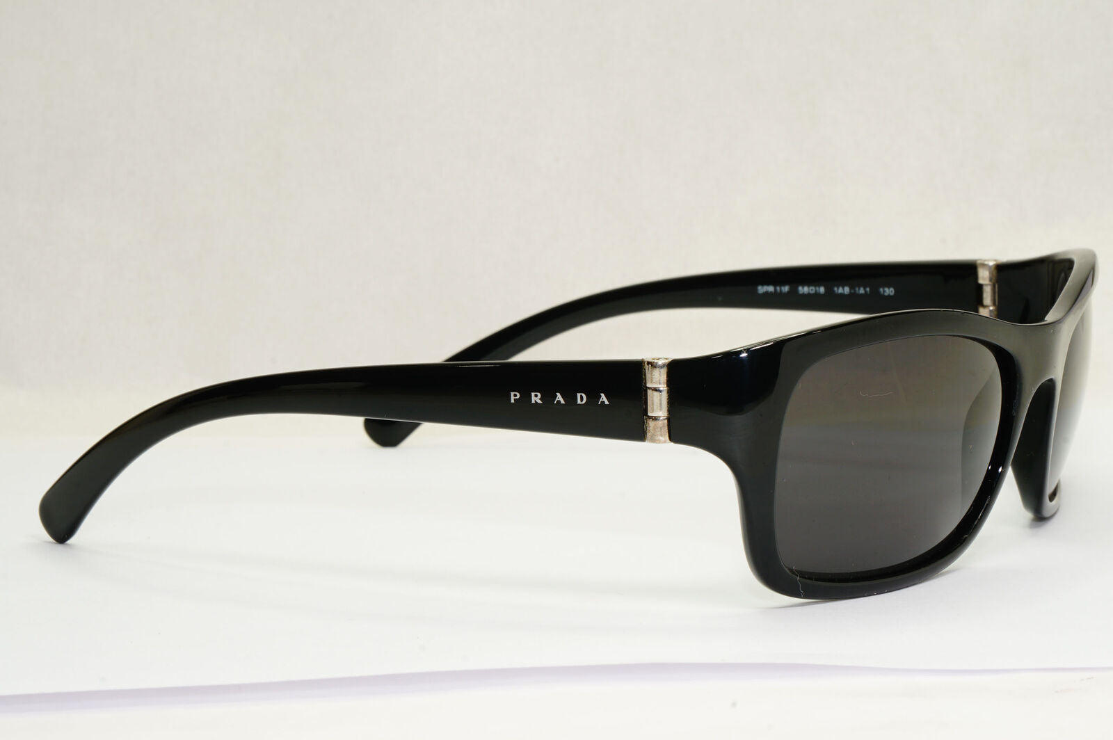 Prada Sunglasses 2005 Vintage Black Square Glossy PR11FS SPR 11F 1AB-1A1 190224