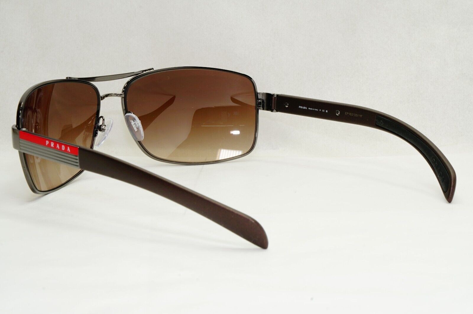 Prada Sunglasses Brown Gradient Wrap Navigator Square PS54IS SPS 54I 5AV-6S1 [a]