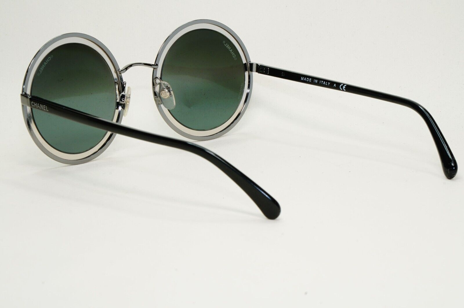 Chanel Sunglasses Round Mirror Grey Silver Black Circle 4226 c.108/W6 [a] 210924
