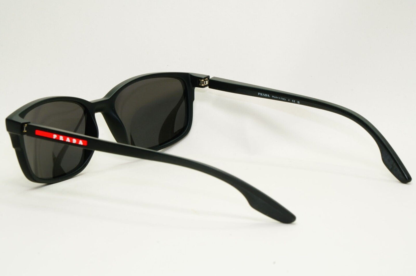 Prada Sunglasses Black Matte Rubber Square PS01PV VPS 01P DG0-1O1 54mm