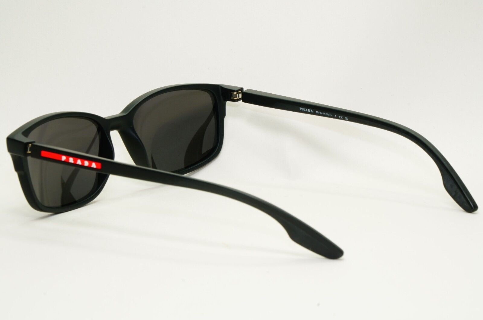 Prada Sunglasses Black Matte Rubber Square PS01PV VPS 01P DG0-1O1 54mm