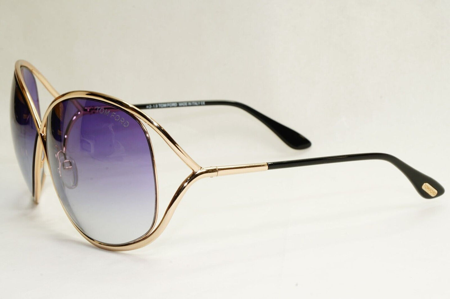 Tom Ford Sunglasses Miranda Gold Dark Purple Grey Gradient FT0130 TF 130 28B