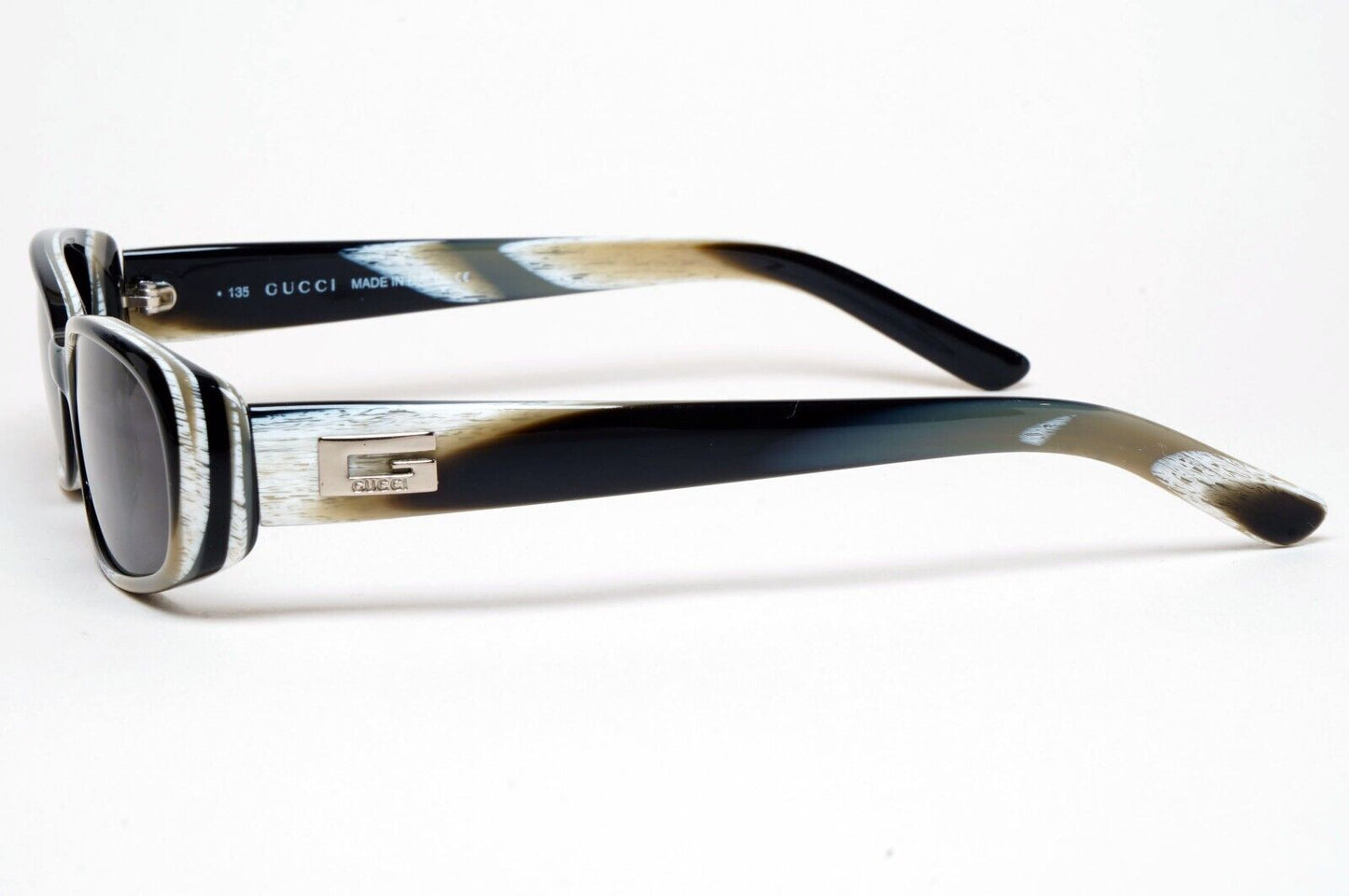 Gucci Sunglasses 1998 Vintage Rectangle Small Black Marble GG 2452/S 5MY 170125