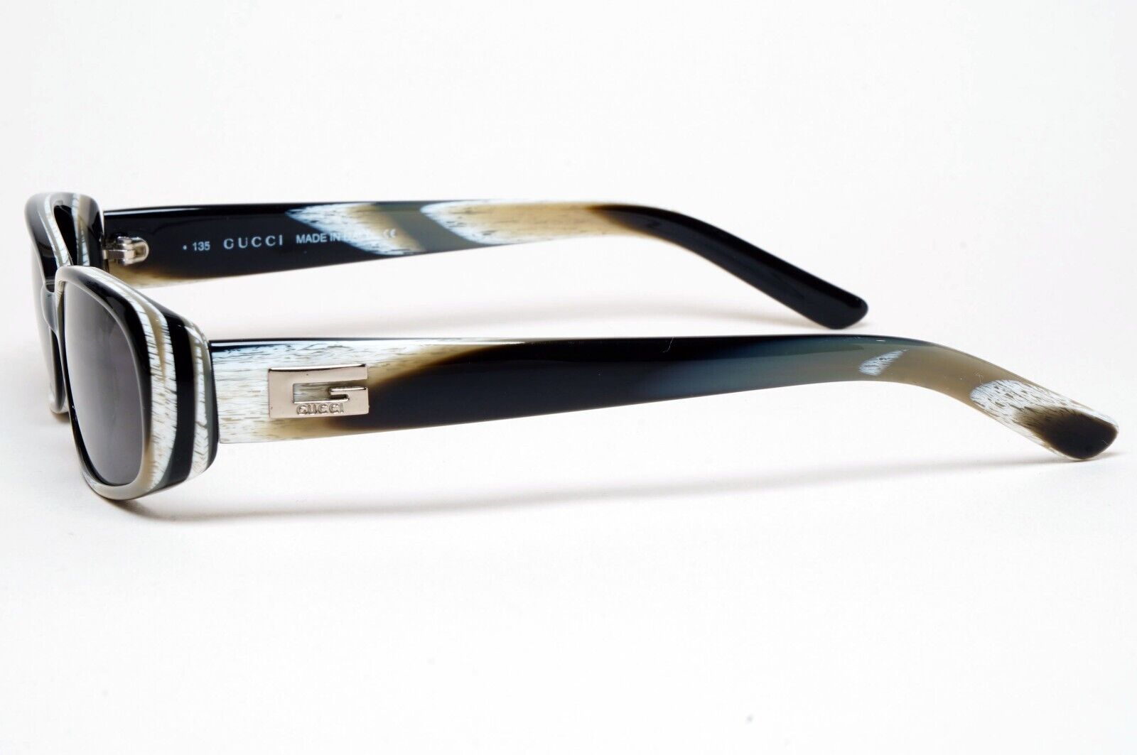 Gucci Sunglasses 1998 Vintage Rectangle Small Black Marble GG 2452/S 5MY 170125