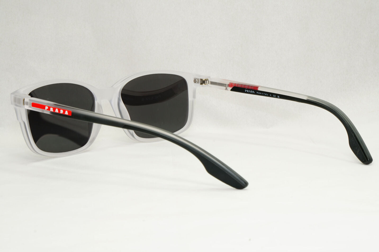 Prada Sunglasses Matte Transparent Grey Black PS01PV VPS 01P 11H-1O1 54mm