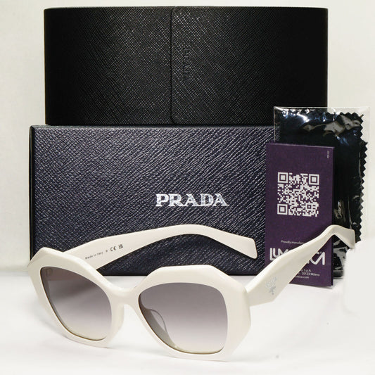 Prada Sunglasses White Symbole Triangle Square Grey PR16WFS SPR 16W-F 142-130