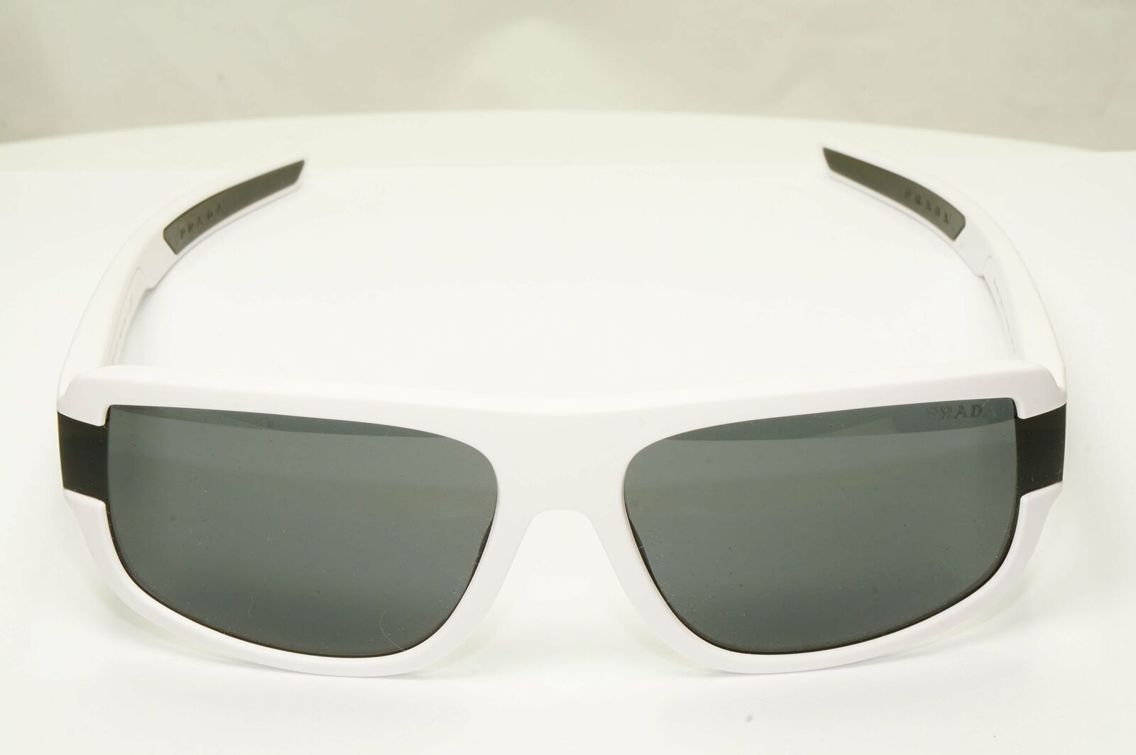 Prada White Sunglasses Mens Designer Red Rectangle SPS 03W TWK-06F PS03WS