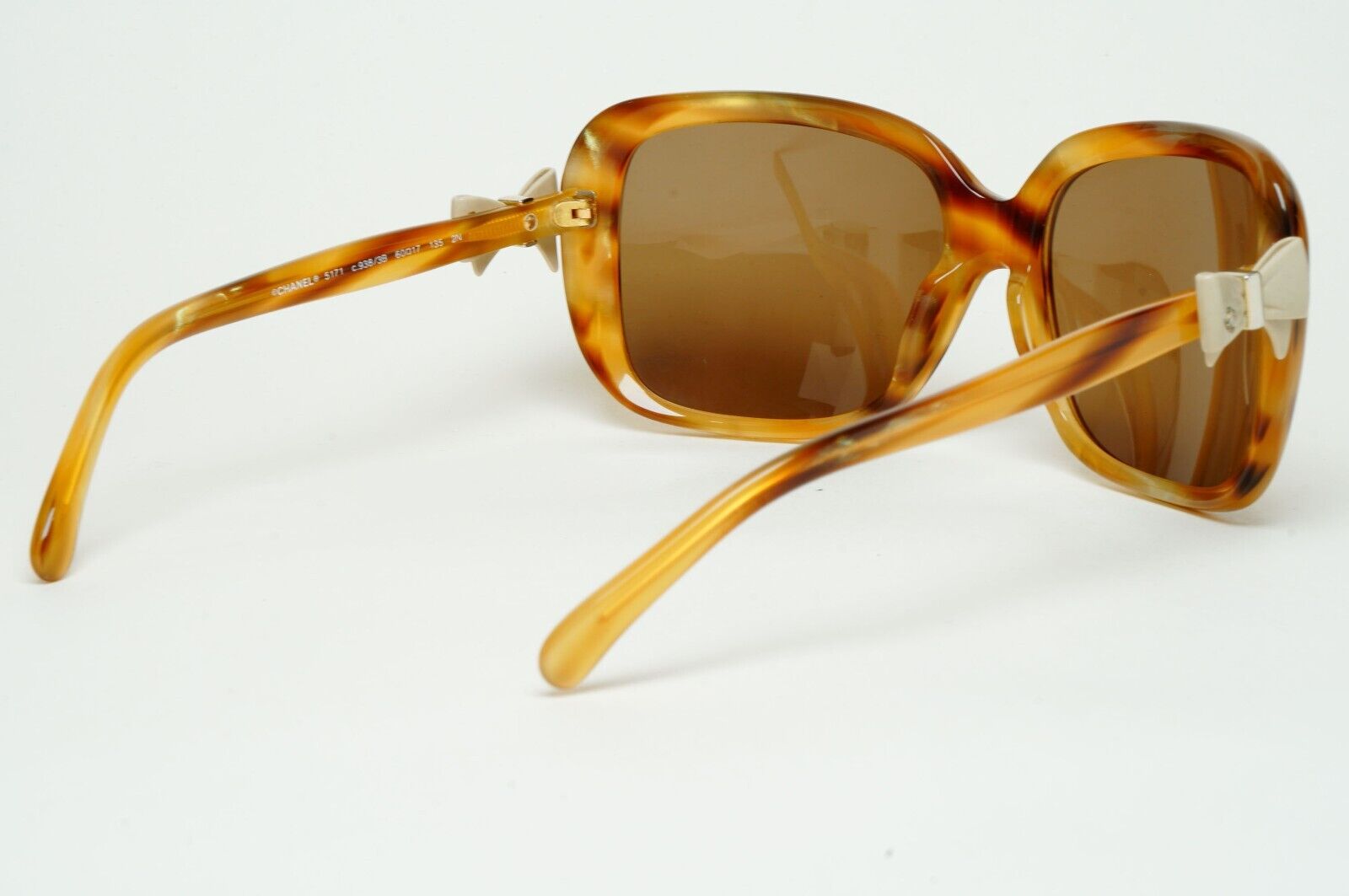Chanel Sunglasses Bows 2011 Vintage Brown Square 5171 c.938/3B 60mm 100225