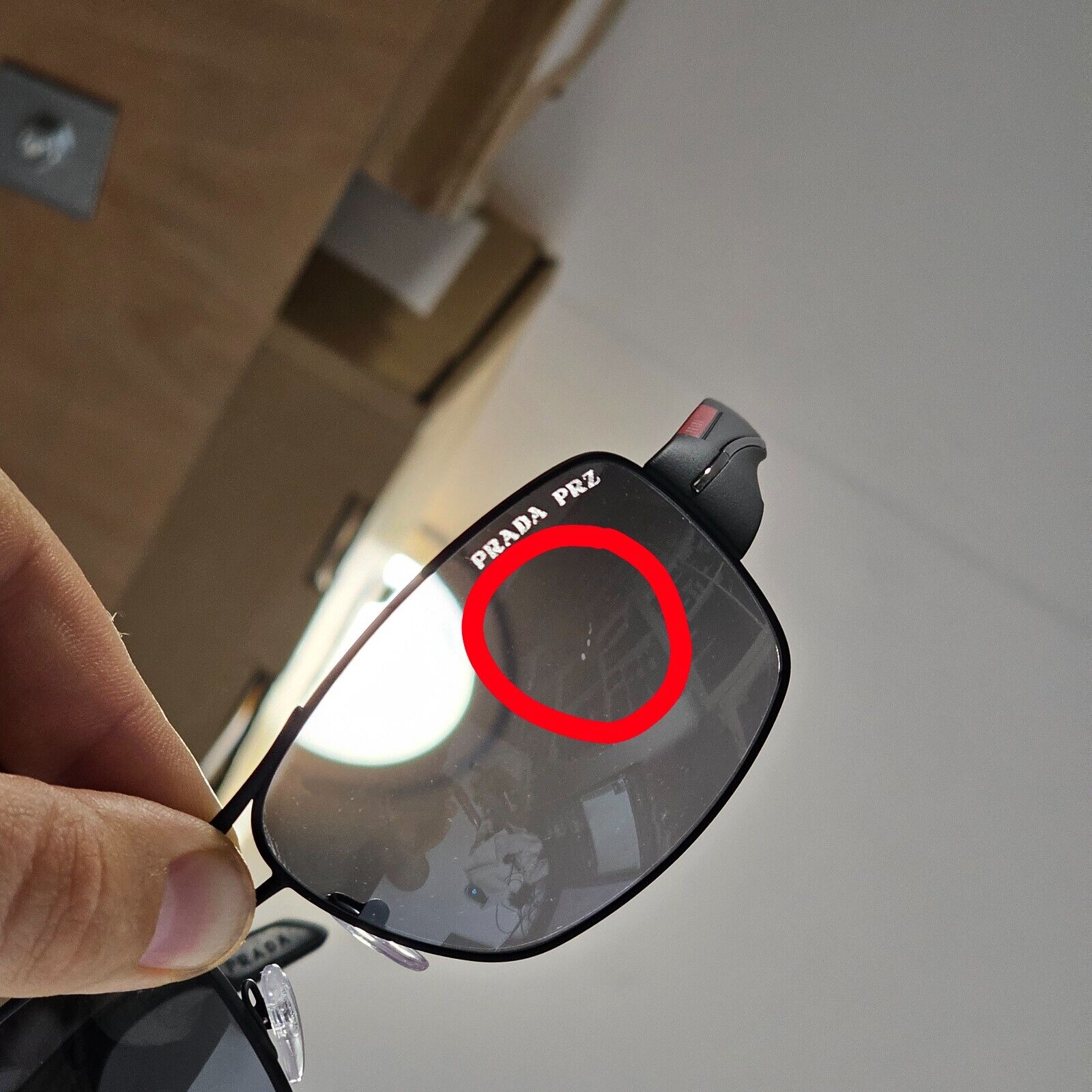 Prada Sunglasses Polarised Black Grey Gradient Rossa PS53NS SPS 53N DG0-5W1 [A]