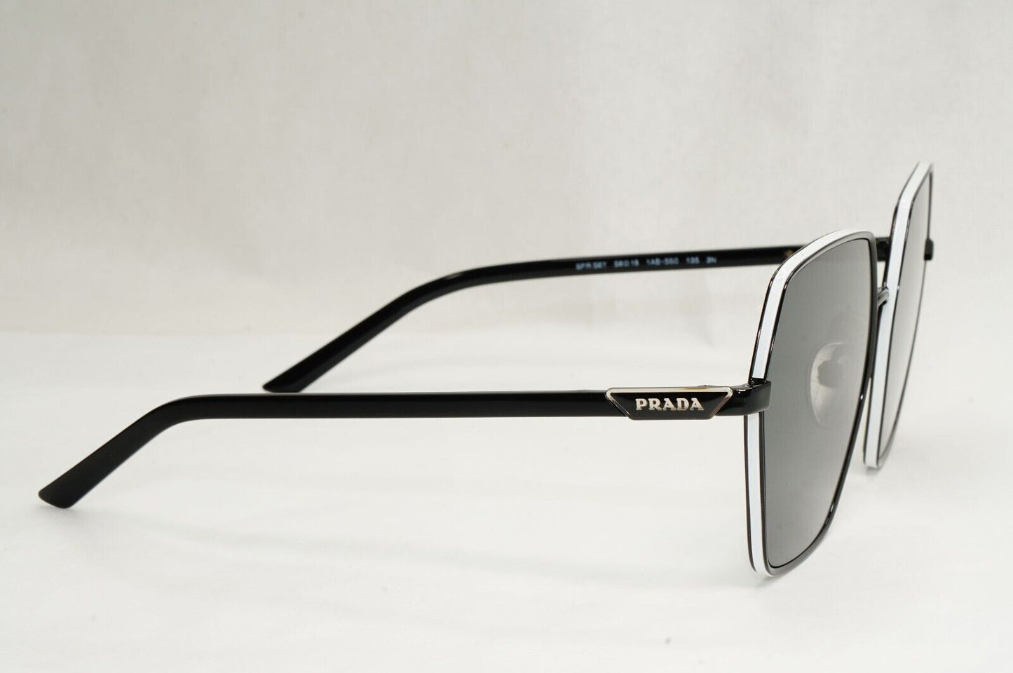 Prada Sunglasses Black Hexagon Angular Square PR56YS SPR 56Y 1AB-5S0 58mm