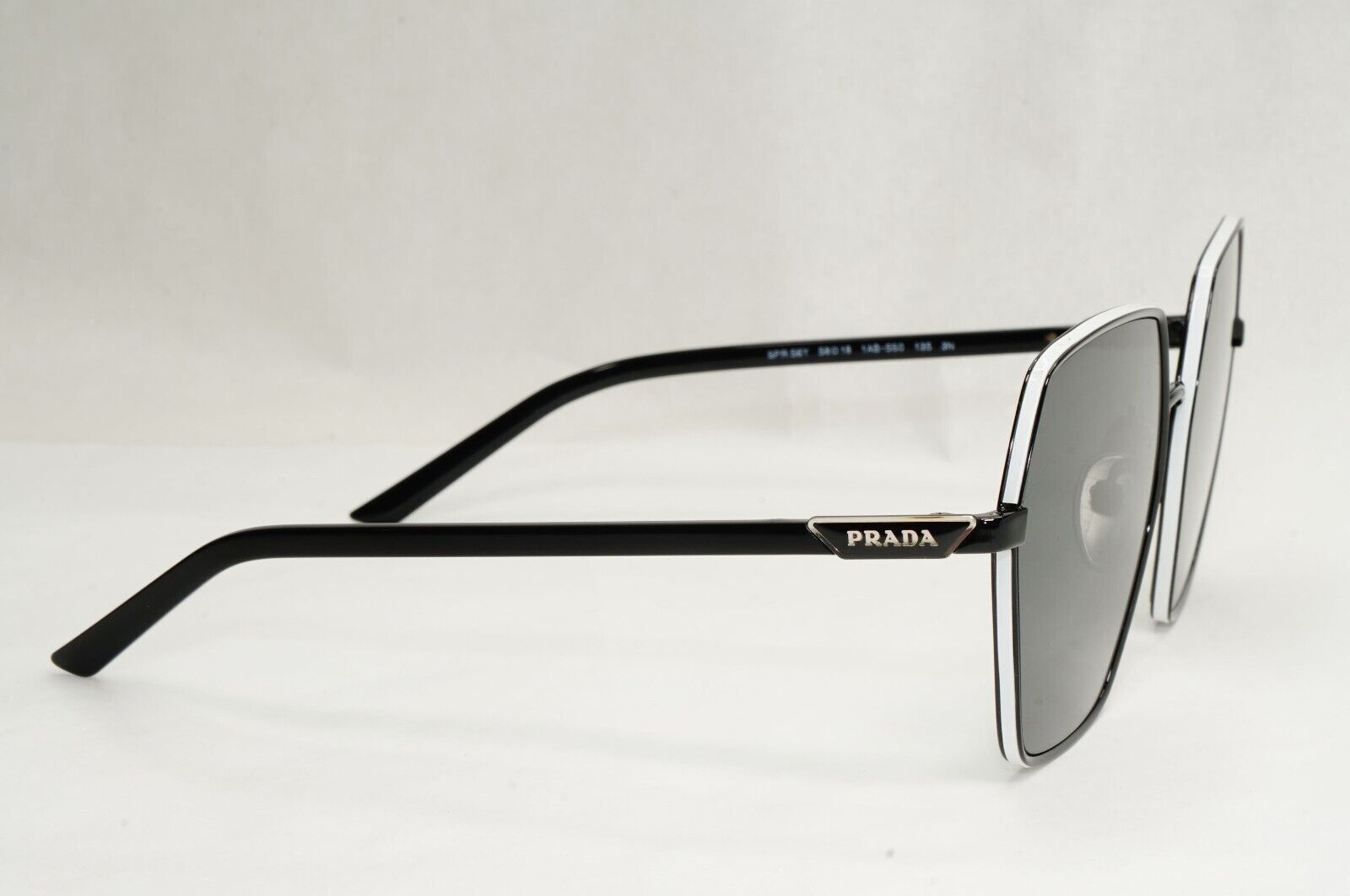 Prada Sunglasses Black Hexagon Angular Square PR56YS SPR 56Y 1AB-5S0 58mm