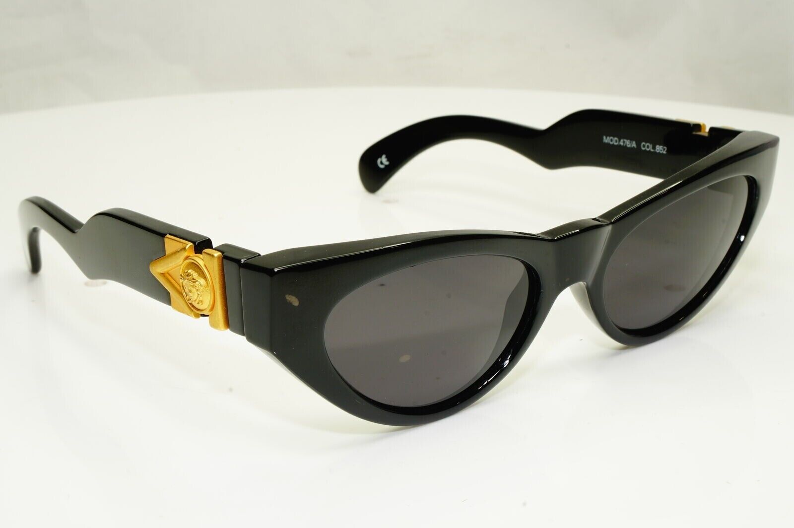 Gianni Versace Sunglasses 1996 Vintage Black Gold Medusa MOD 476/A COL 852