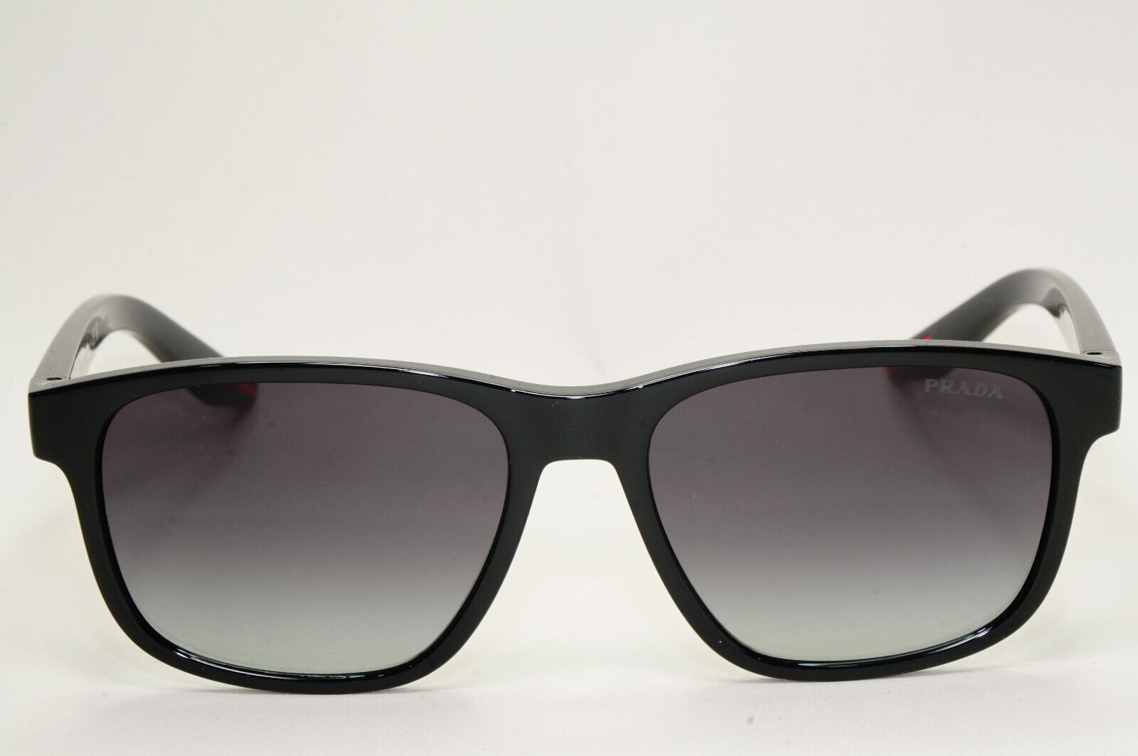 Prada Sunglasses Black Glossy Square Grey Gradient PS06YS SPS 06Y 1AB-09U 56mm