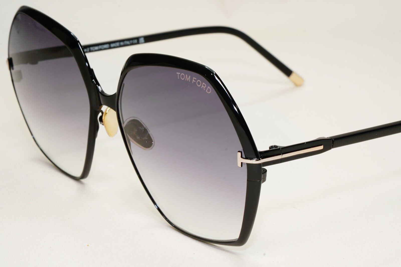 Tom Ford Sunglasses Fonda-02 Hexagon Black Grey Gradient FT0912 TF 912 01B