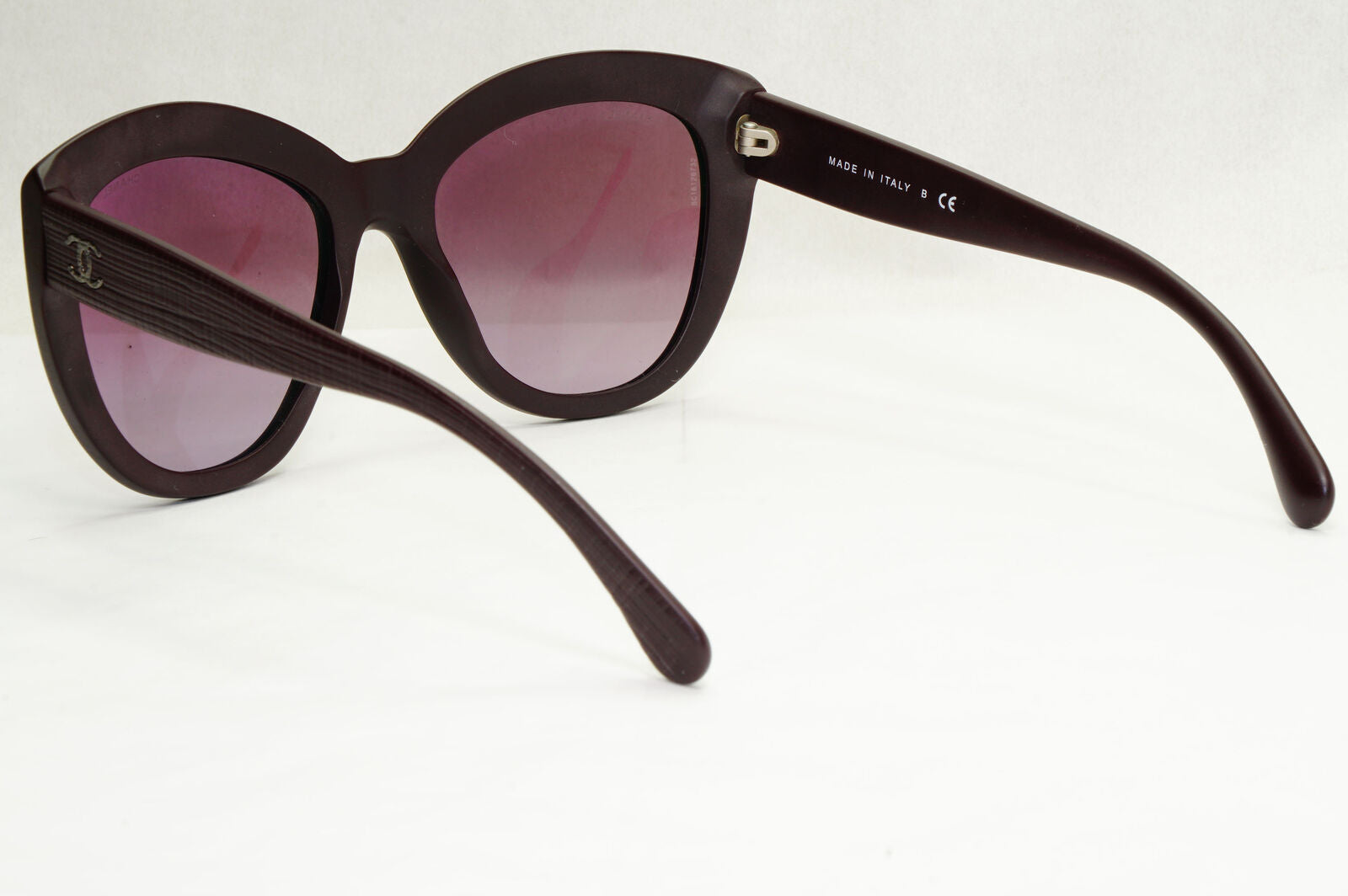 Chanel Sunglasses Dark Burgundy Maroon Tweed Pattern 5332 c.1461/S1 120124