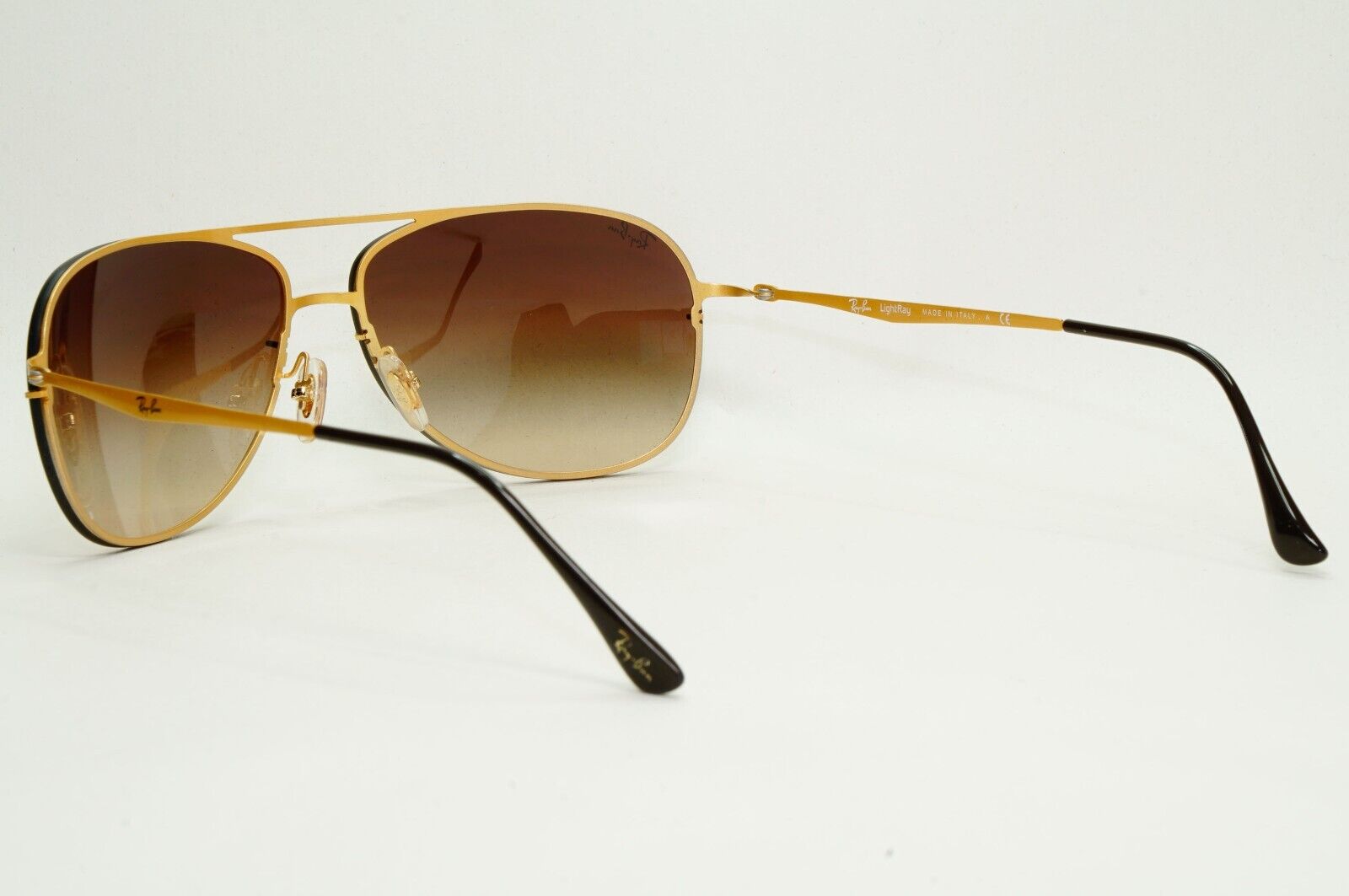Ray-Ban Sunglasses Titan Ultra Lighweight Rimless Gold Brown RB 8052 157/13 61mm