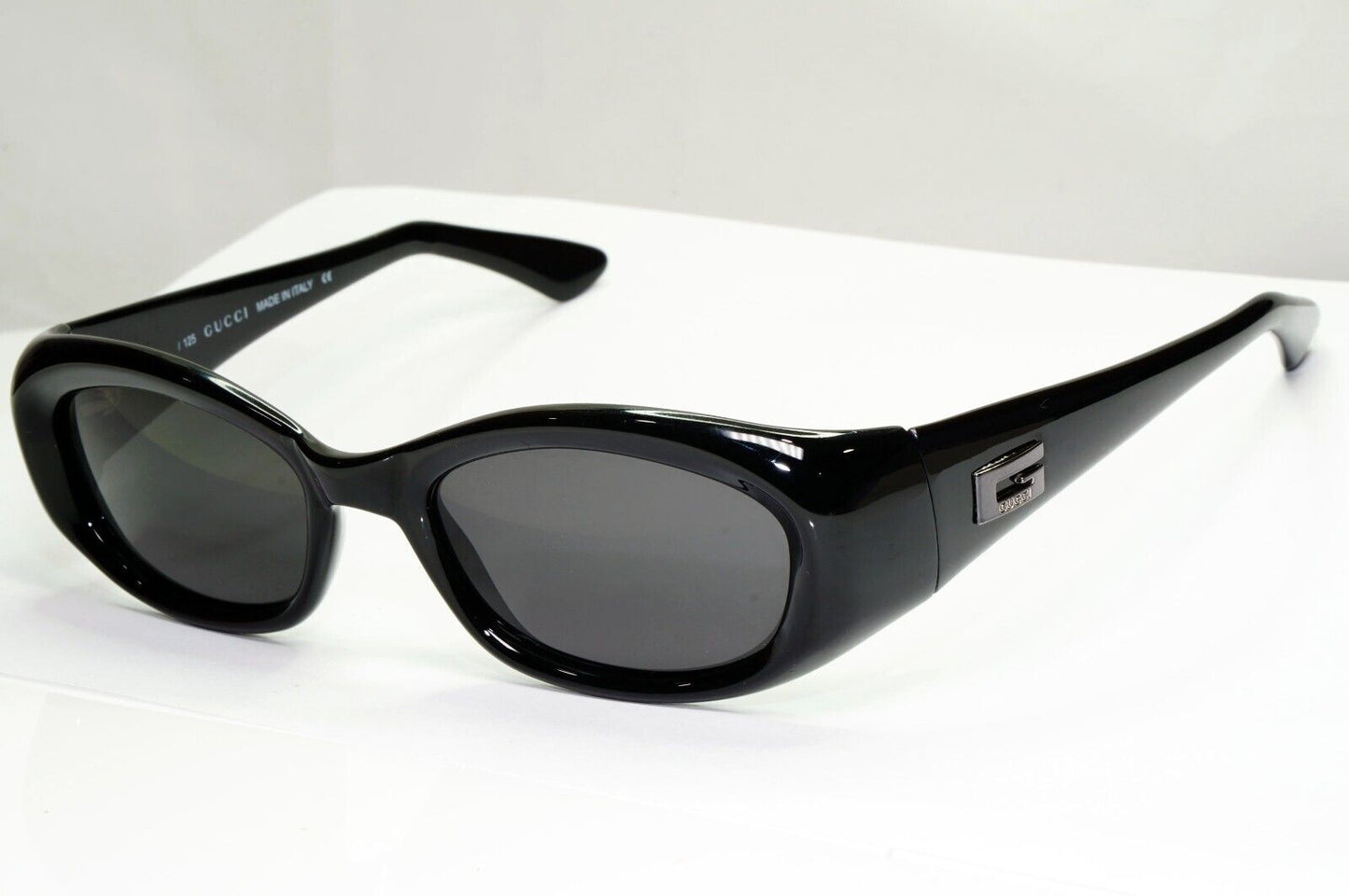 Gucci Sunglasses 1998 Vintage Black Rectangle Retro Unisex GG 2432/S 1UF 301224