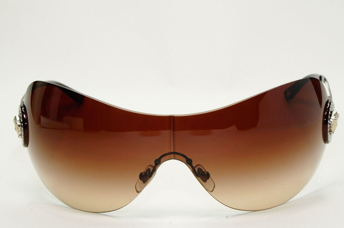 Versace Sunglasses 2008 Vintage Shield Rimless Rare MOD VE 2113-B 1257/13 250924
