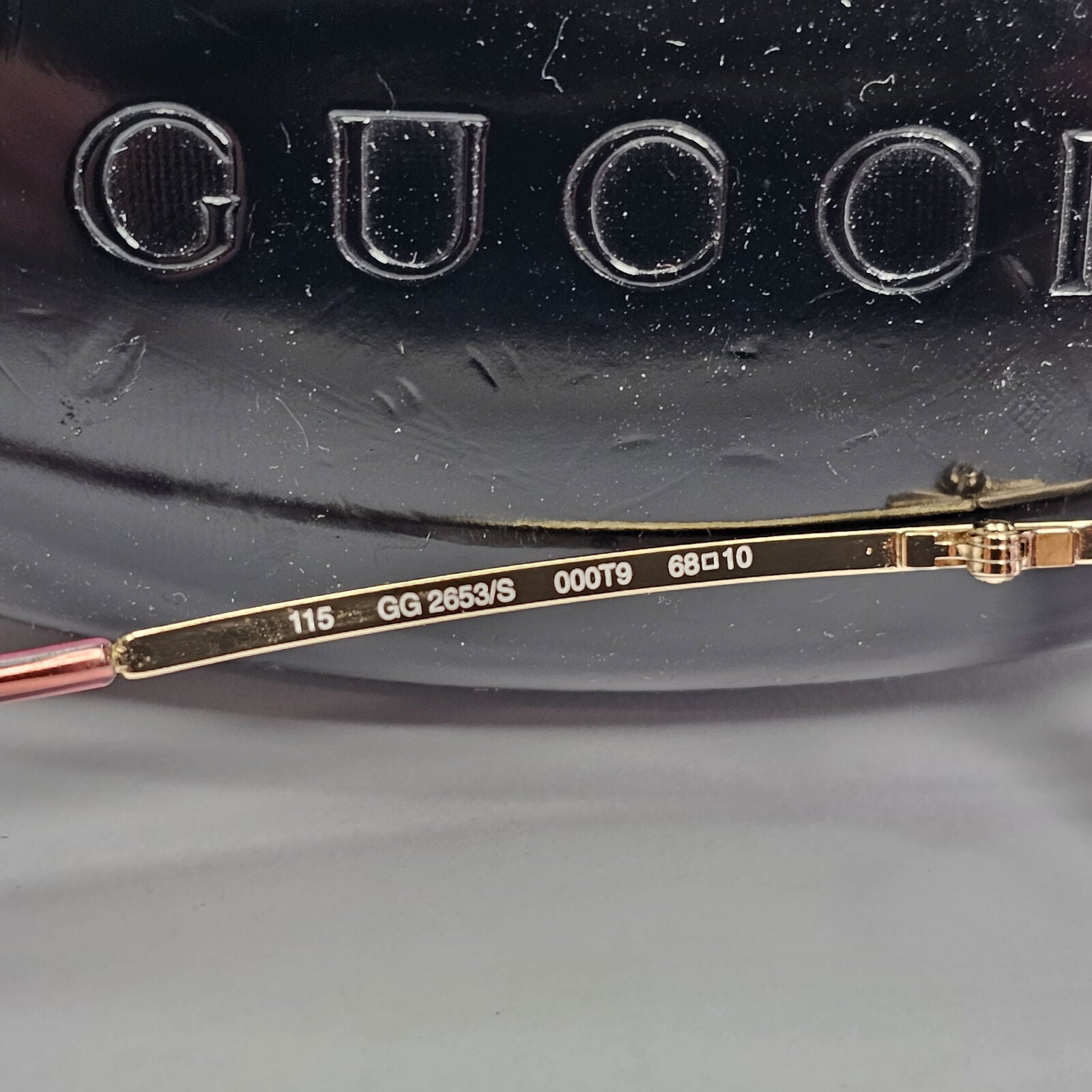 Gucci Sunglasses 2003 Vintage Gold Violet Pink Rimless GG 2653/S 000T9 190224