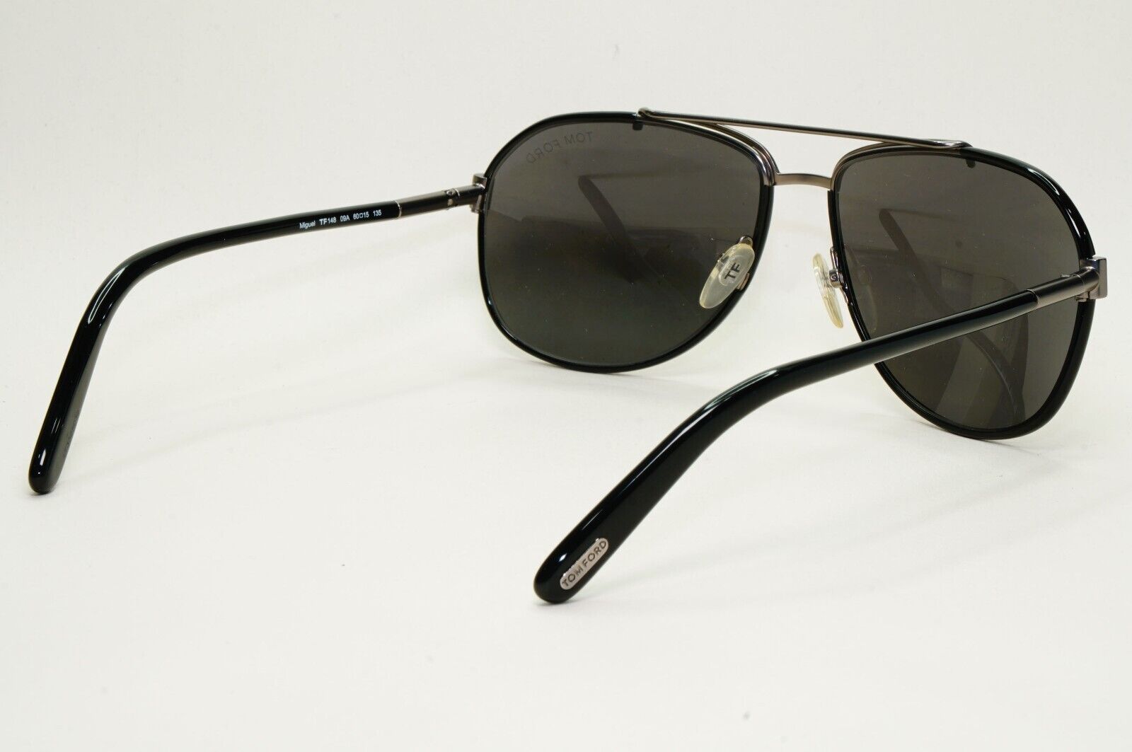 Tom Ford Sunglasses Miguel Pilot Black Smoke Metal FT0148 TF 148 09A 60mm