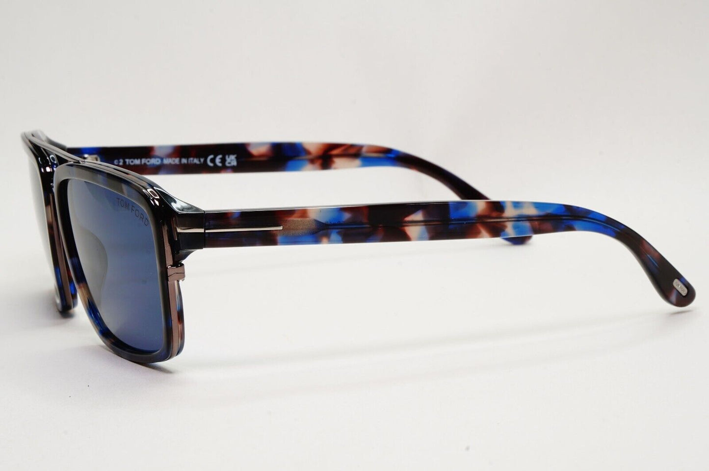 Tom Ford Sunglasses Anders Blue Brown Marble Square FT0780 TF 780 55V 58mm