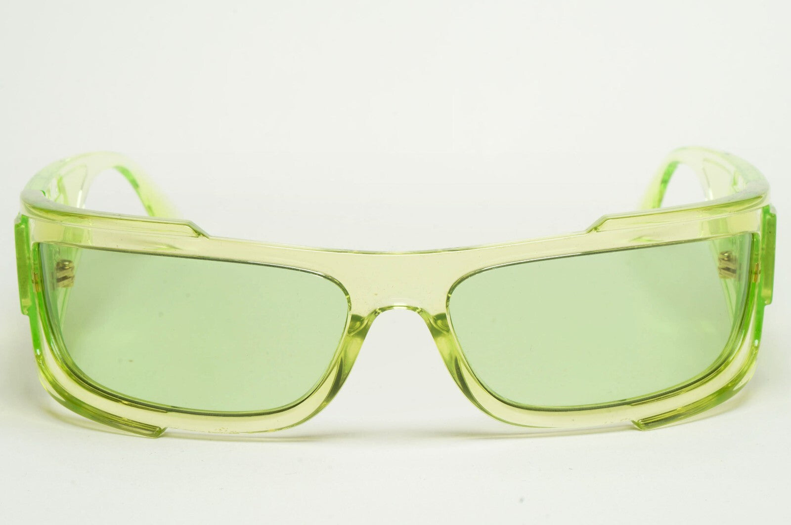 Versace Sunglasses Unisex Wrap Gold Medusa Transparent Green MOD VE 4446 5413/7