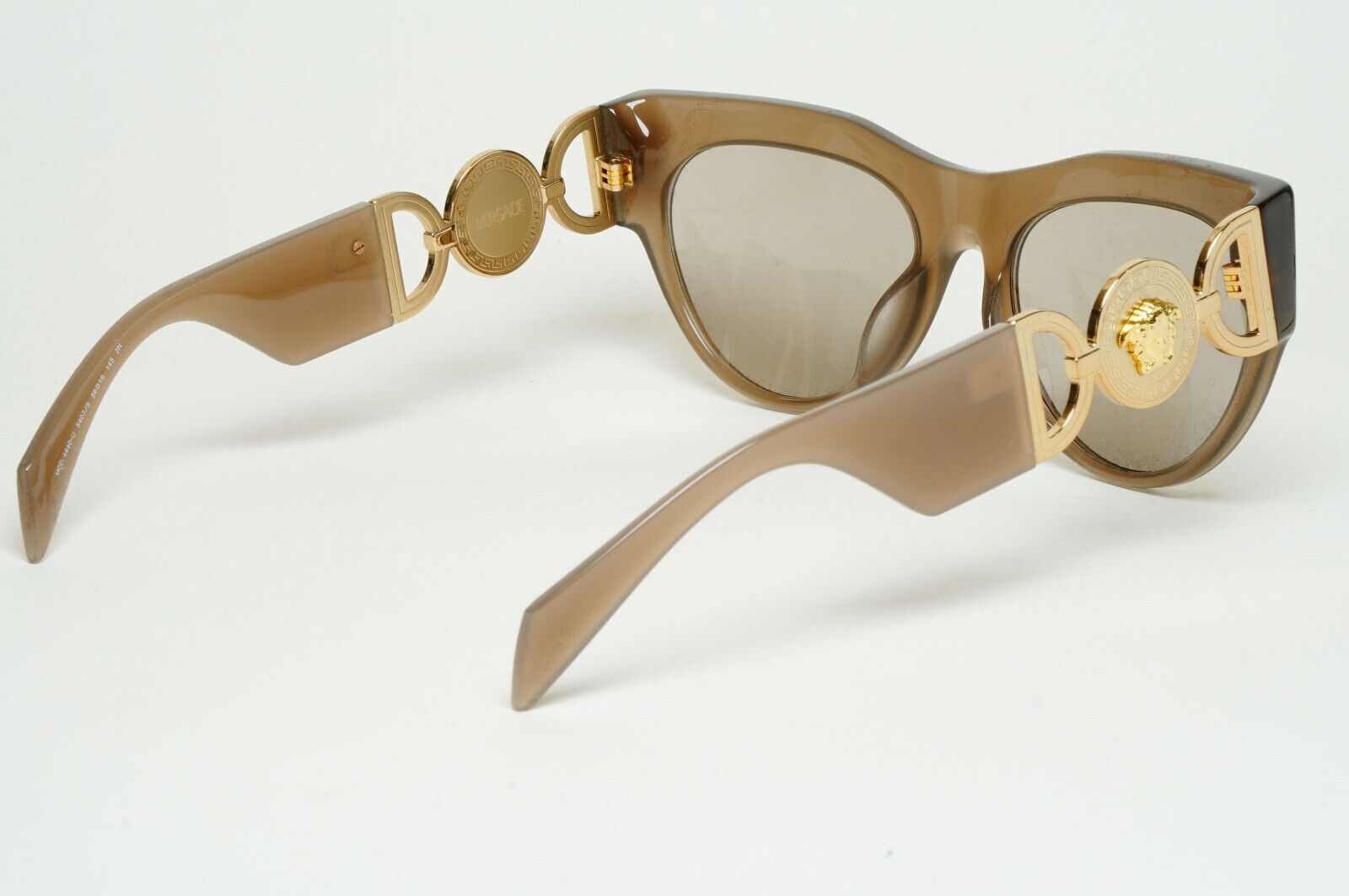 Versace Sunglasses Brown Gold Medusa Grey Square MOD VE 4440-U 5407/3 56mm