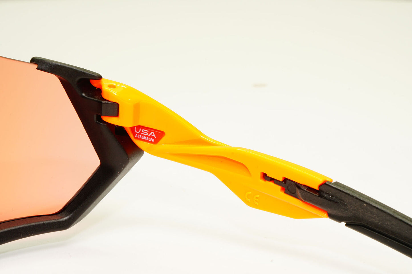 Oakley Flight Jacket Sunglasses Shield Black Orange Prizm Trail OO 9401 0437