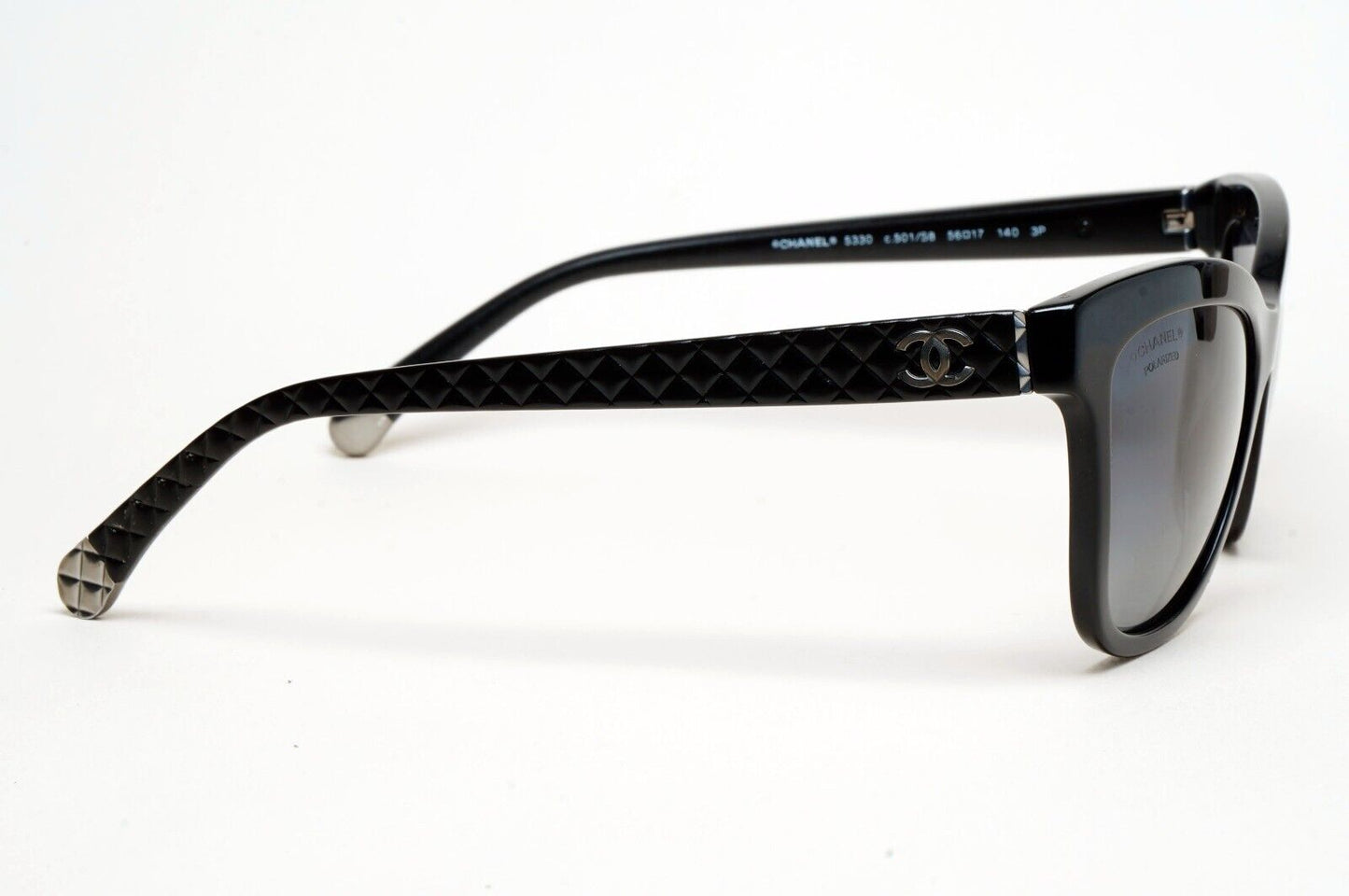 Chanel Sunglasses Polarized Black Grey Gradient Square 5330 c.501/S8 56mm 241124