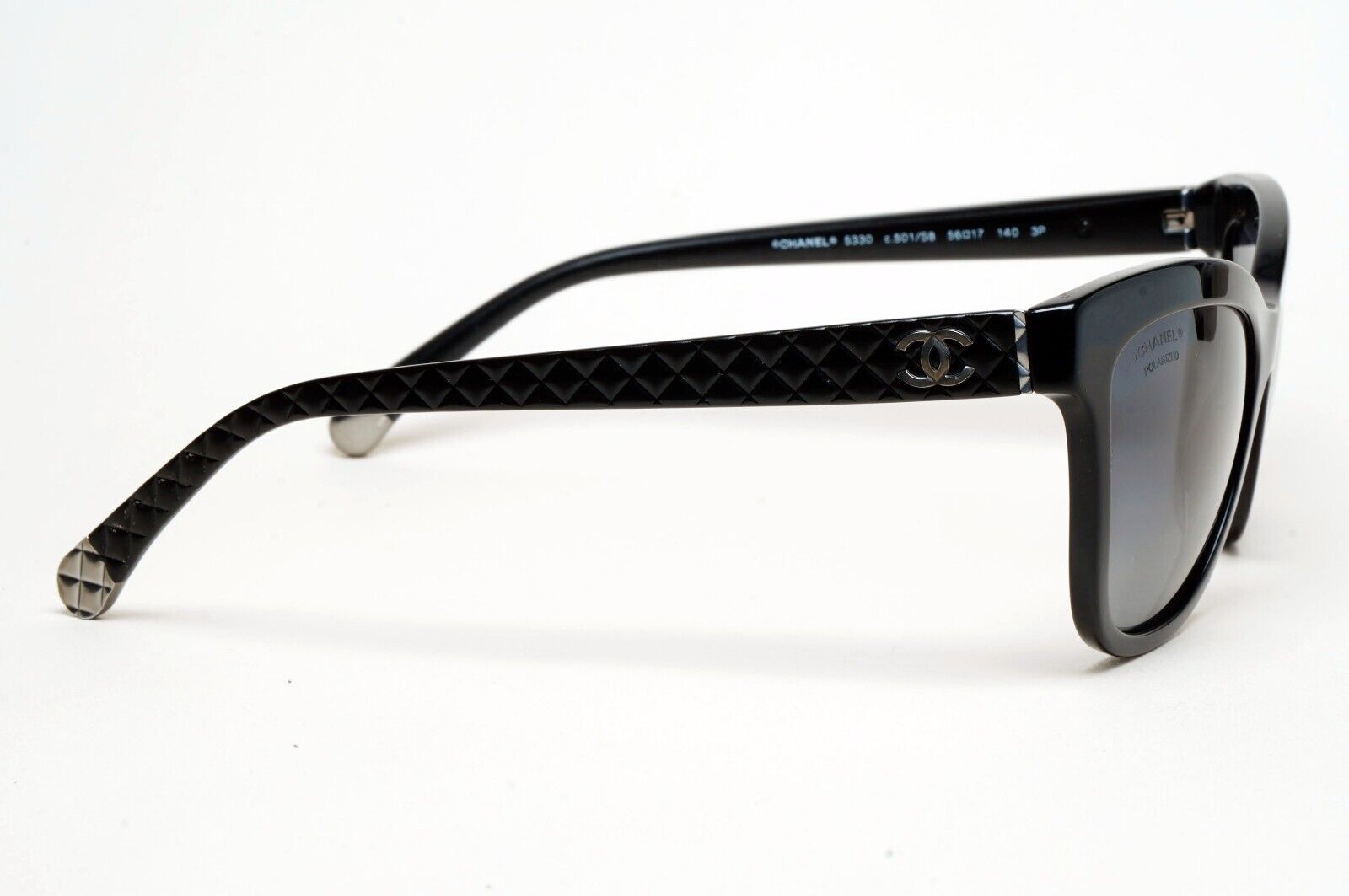 Chanel Sunglasses Polarized Black Grey Gradient Square 5330 c.501/S8 56mm 241124