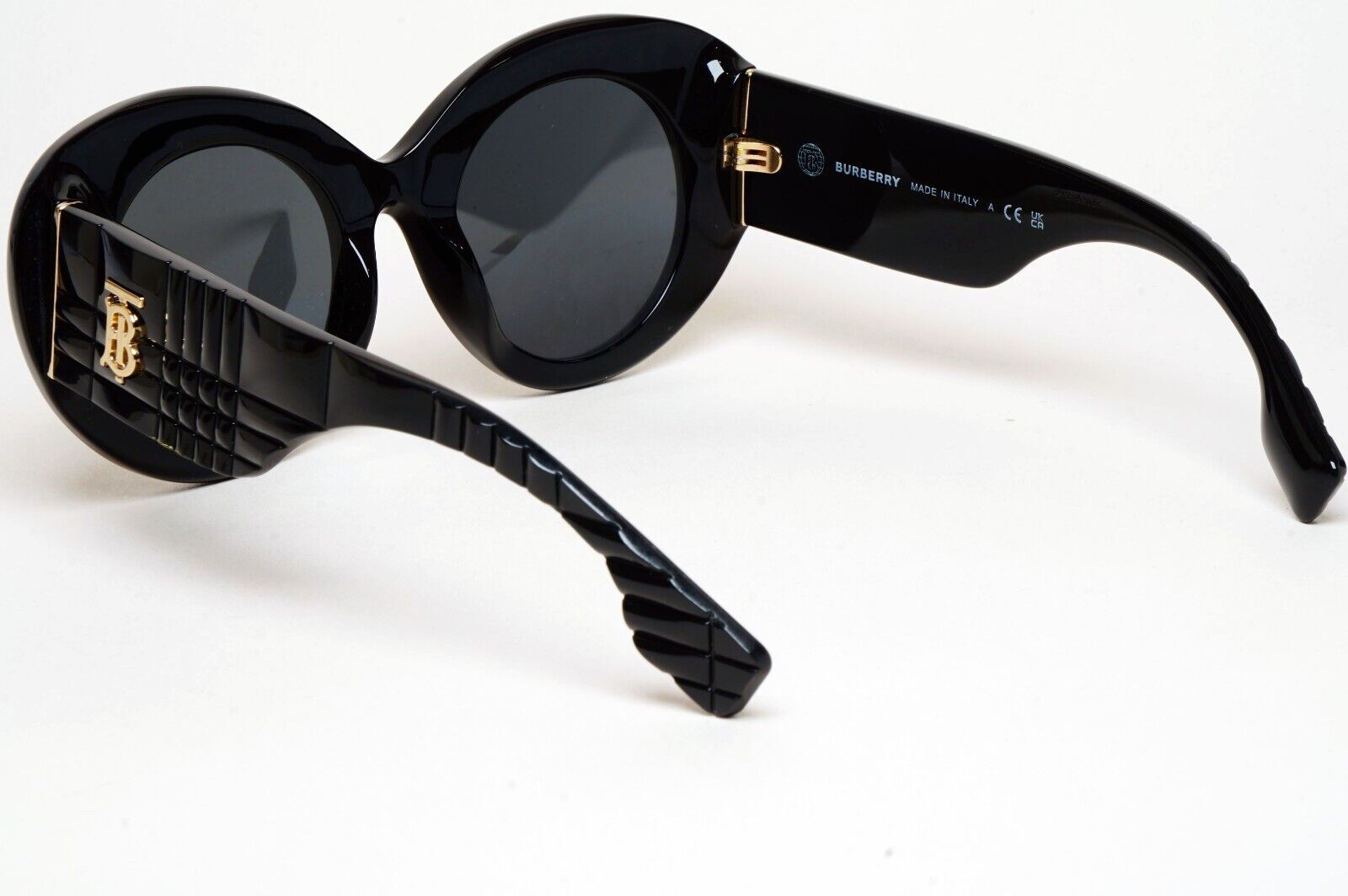 Burberry Sunglasses Margot Black Gold Large Oval BE 4370-U 3001/87 49mm