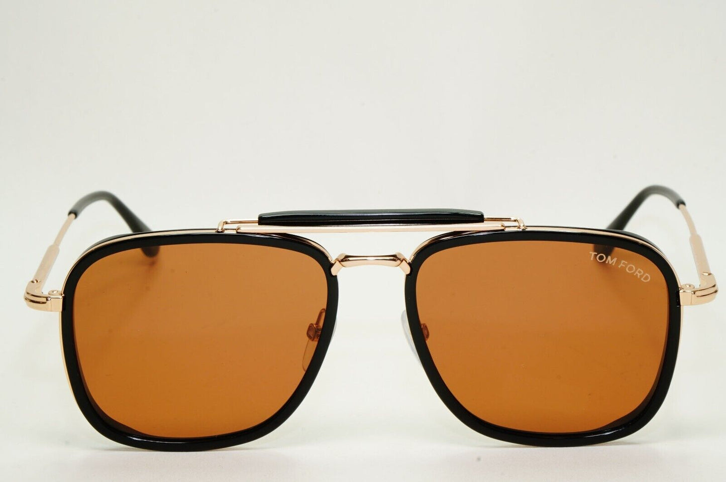 Tom Ford Sunglasses Huck Gold Black Brown Navigator Square FT0665 TF 665 01E