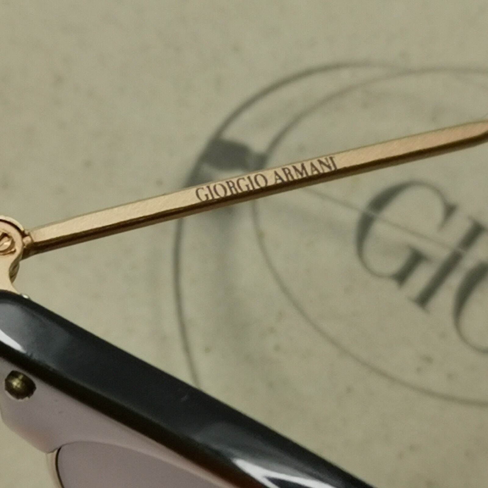 Authentic Giorgio Armani 1997 Vintage Sunglasses Gold Brown Mens Womens 377S 206